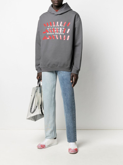 Maison Margiela logo-print long-sleeve hoodie outlook