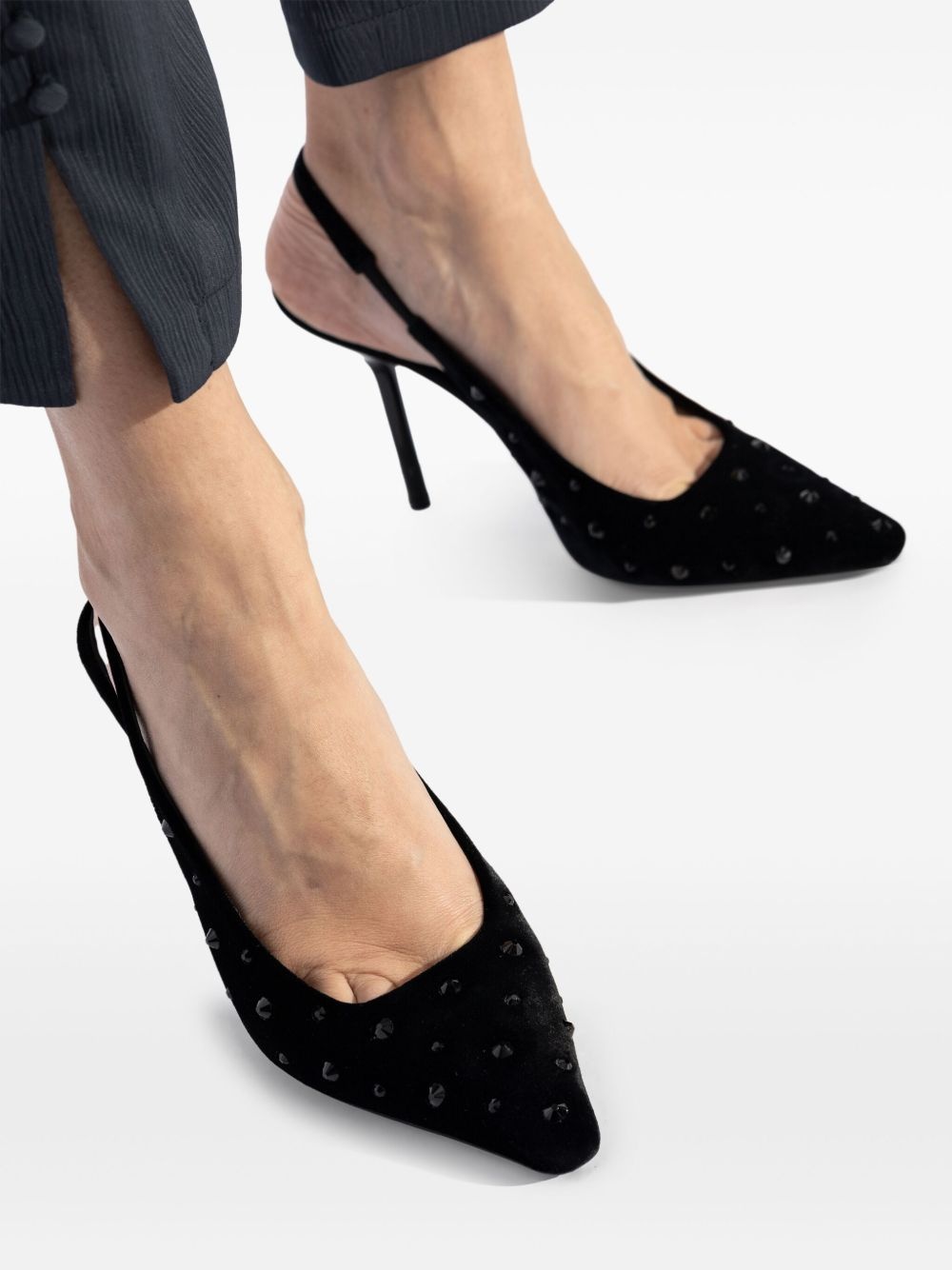 100mm velvet pumps - 6