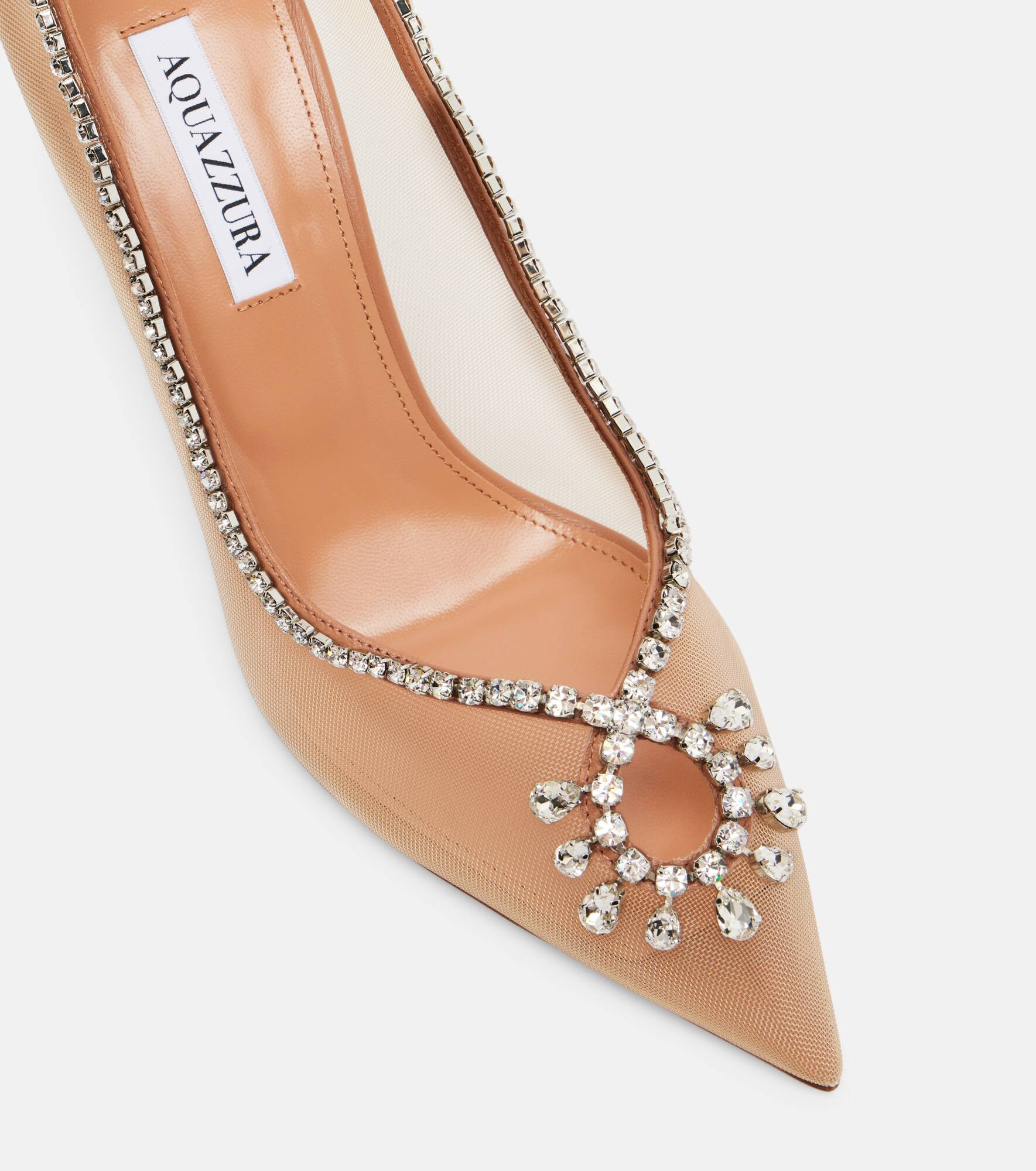 Seduction 85 embellished mesh pumps - 5