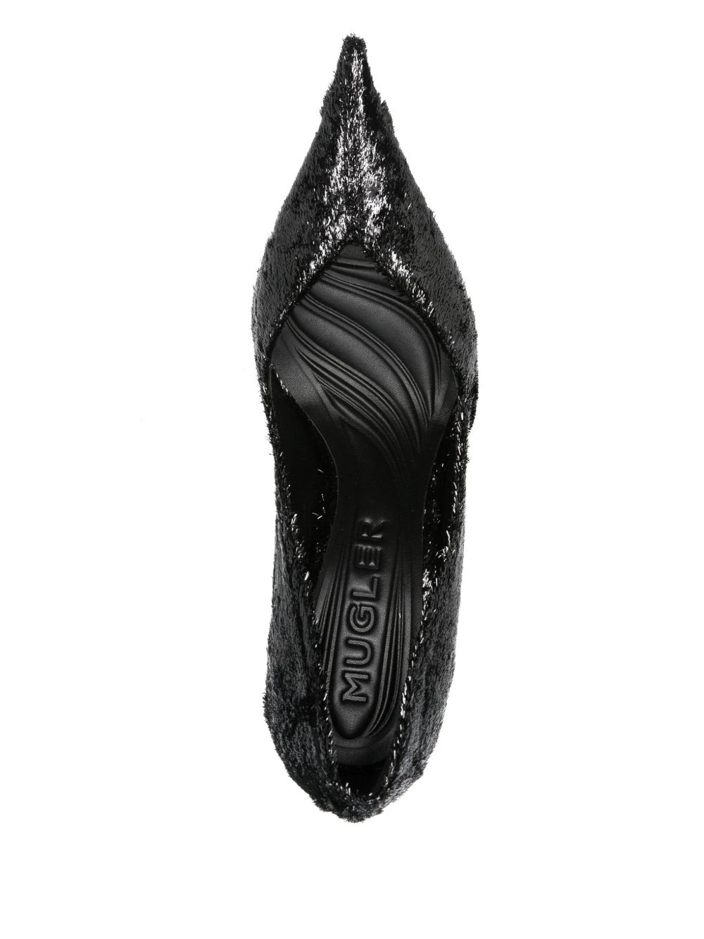 95mm fand-heel glittered pumps - 4