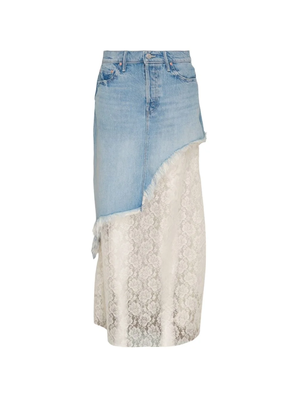 Peek-A-Boo asymmetric-hem maxi skirt - 1