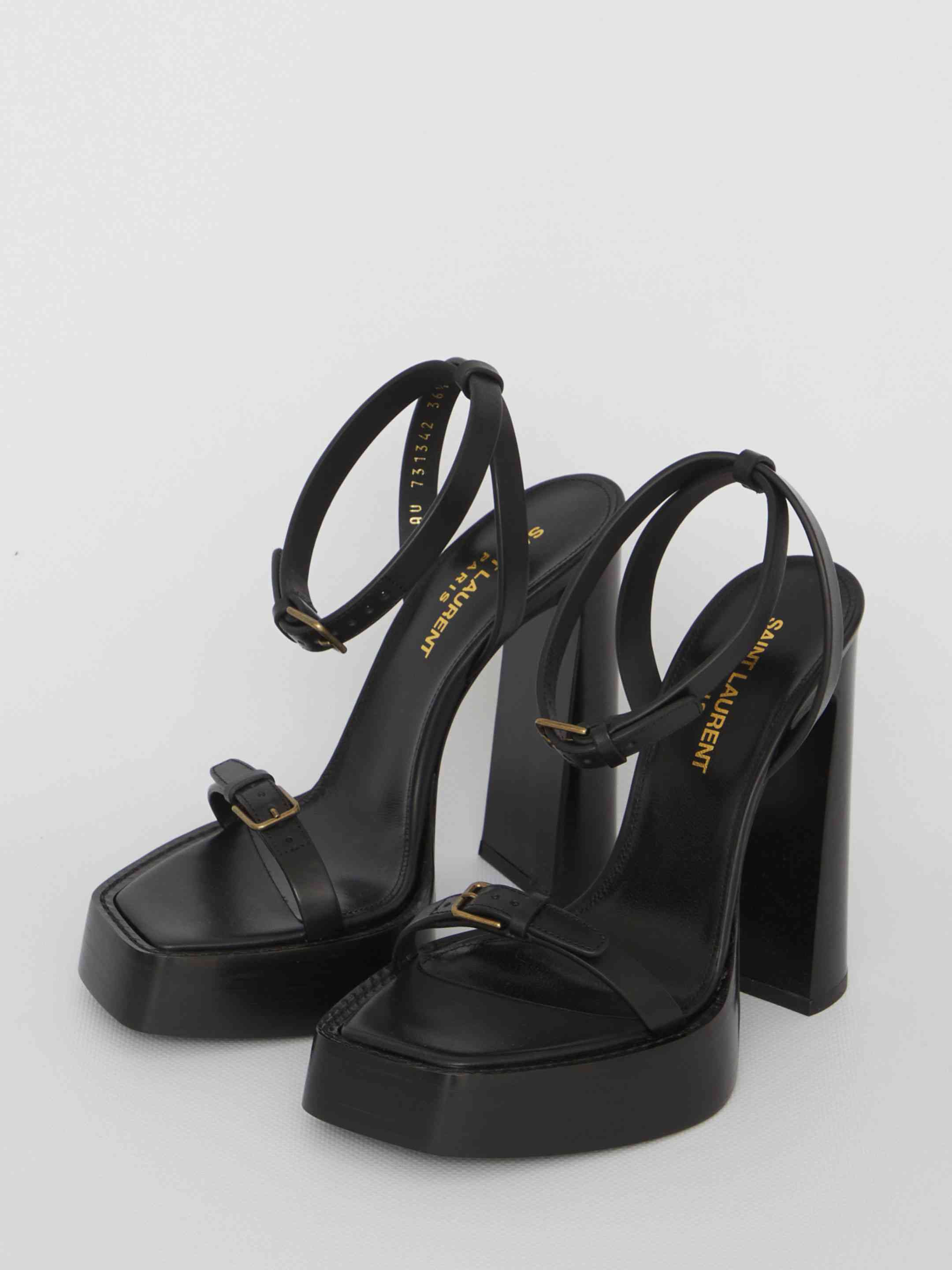 Saint Laurent Women Platz Platform Sandals - 5