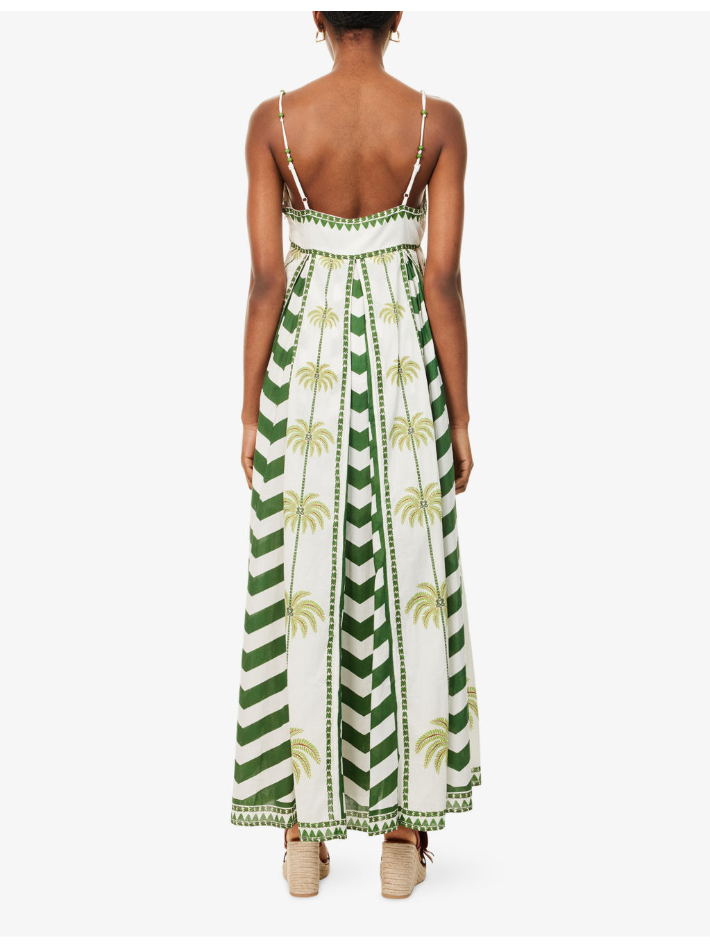 Milani Coco-Palm Print Cotton Maxi Dress - 4