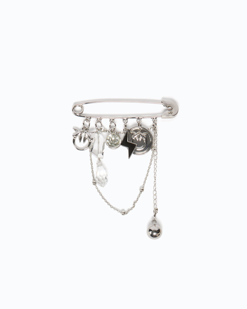 JEWEL BROOCH WITH CHAINS AND CHARMS 1