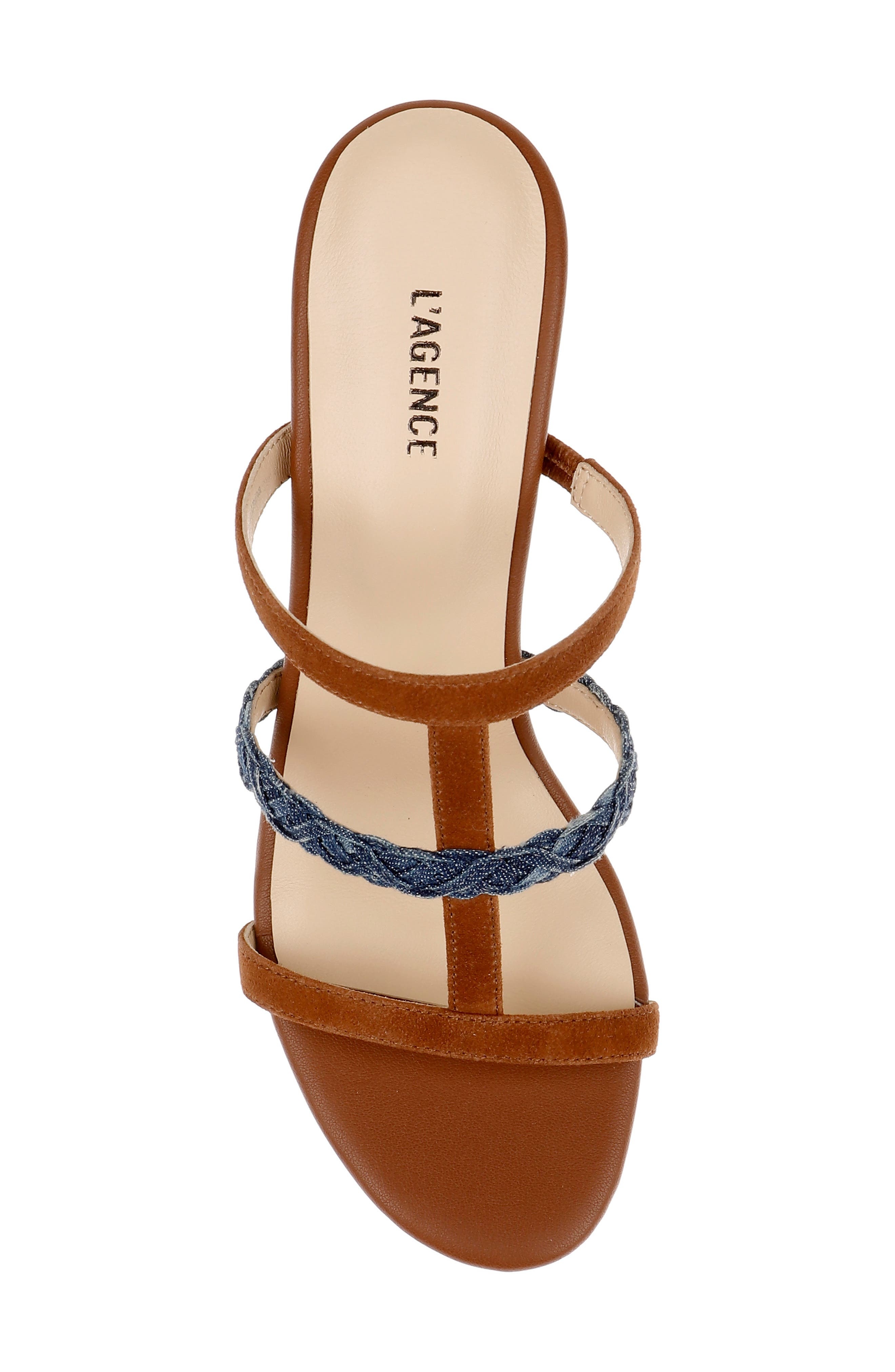 L'AGENCE Heromin Slide Sandal in Cognac Suede at Nordstrom - 5