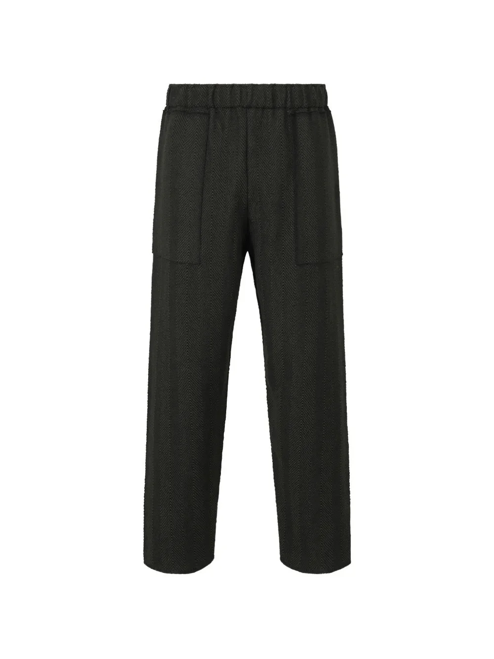 FEBRUARY SS26 INLAID KNIT PANTS - BLACK - 1