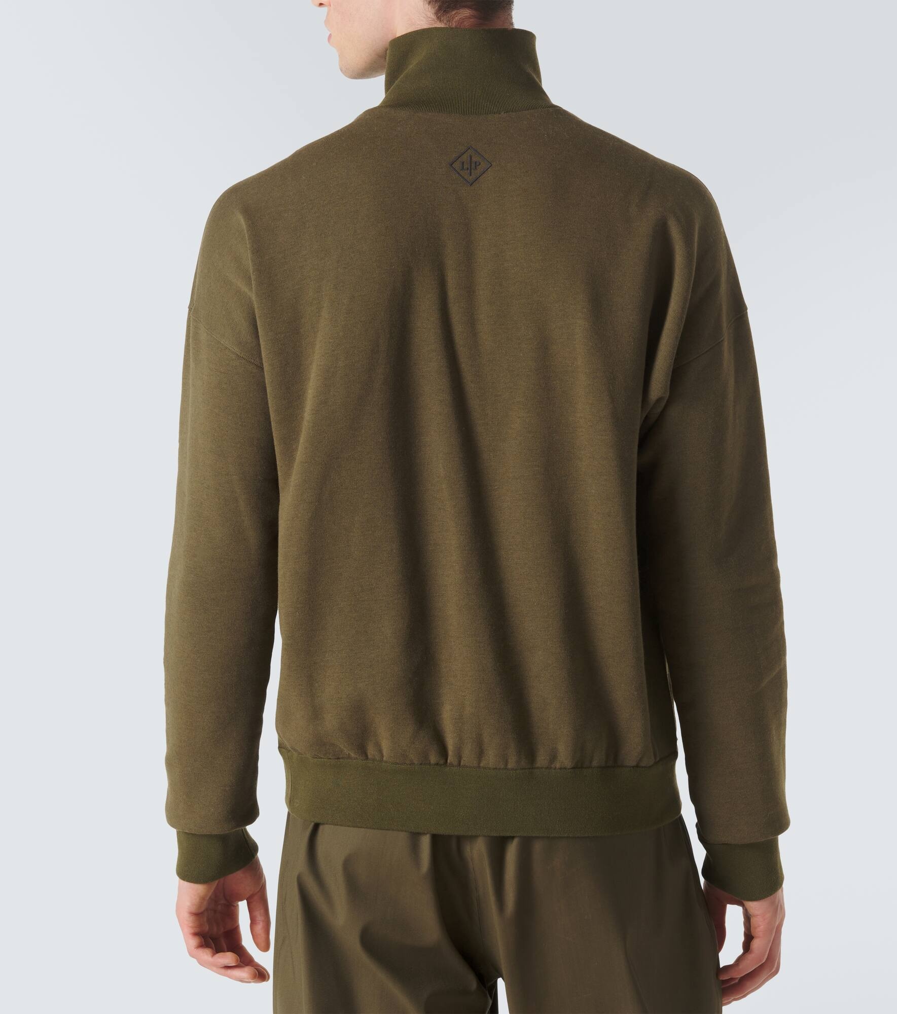 Cotton and cashmere half-zip sweater - 4