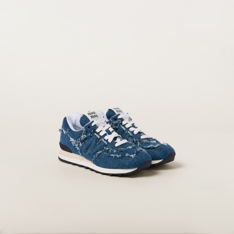 Miu Miu x New Balance New Balance 574 x Miu Miu denim sneakers