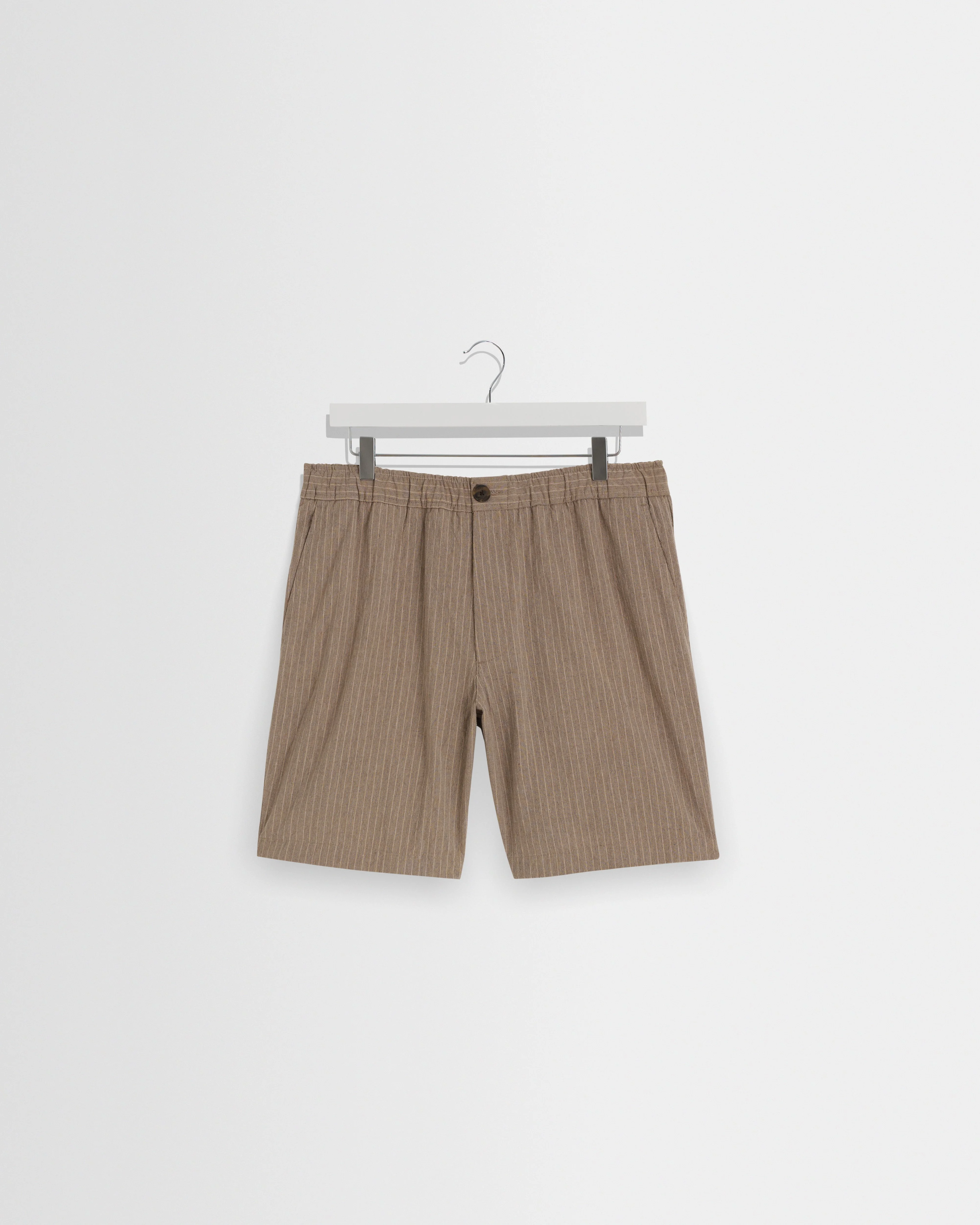 Kurt - Natural Chalk Stripe Shorts - 1