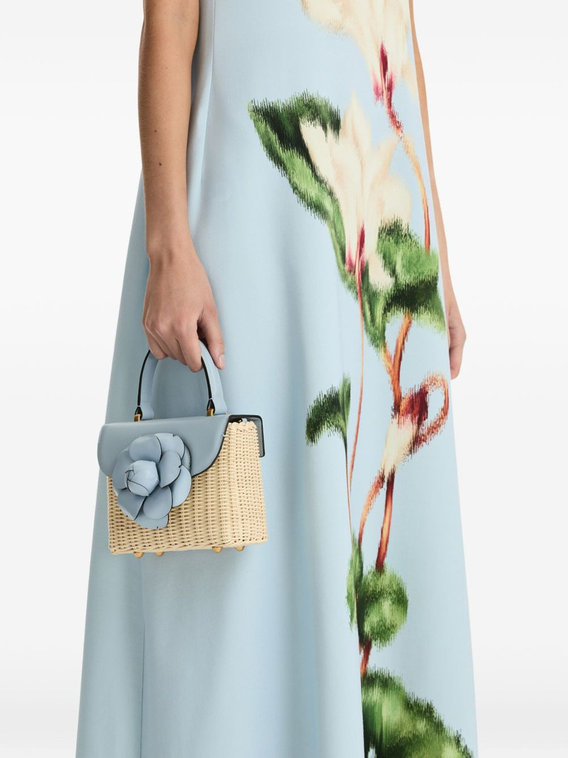 Oscar de la Renta mini TRO flower-appliqué tote bag outlook