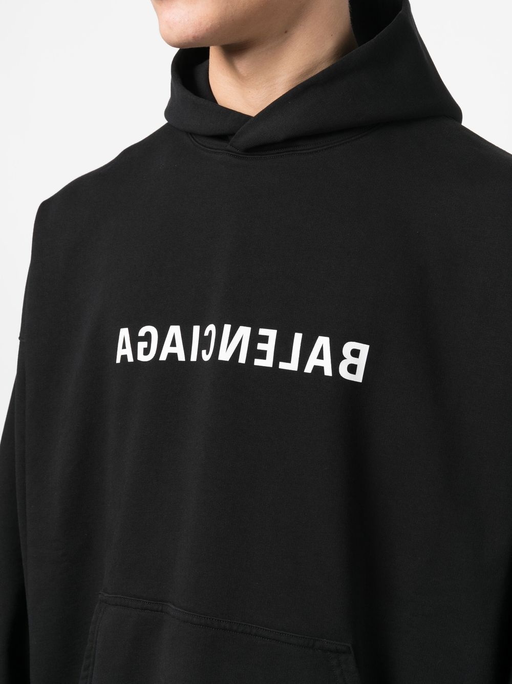 logo print hoodie - 5