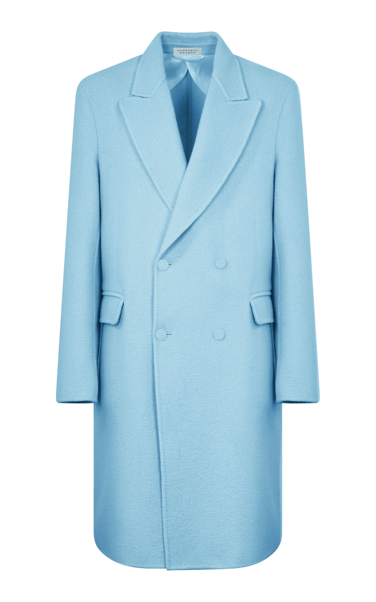 Mcaffrey Coat in Light Blue Cashmere Felt - 1