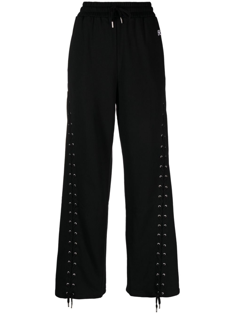 lace-up wide-leg trousers - 1