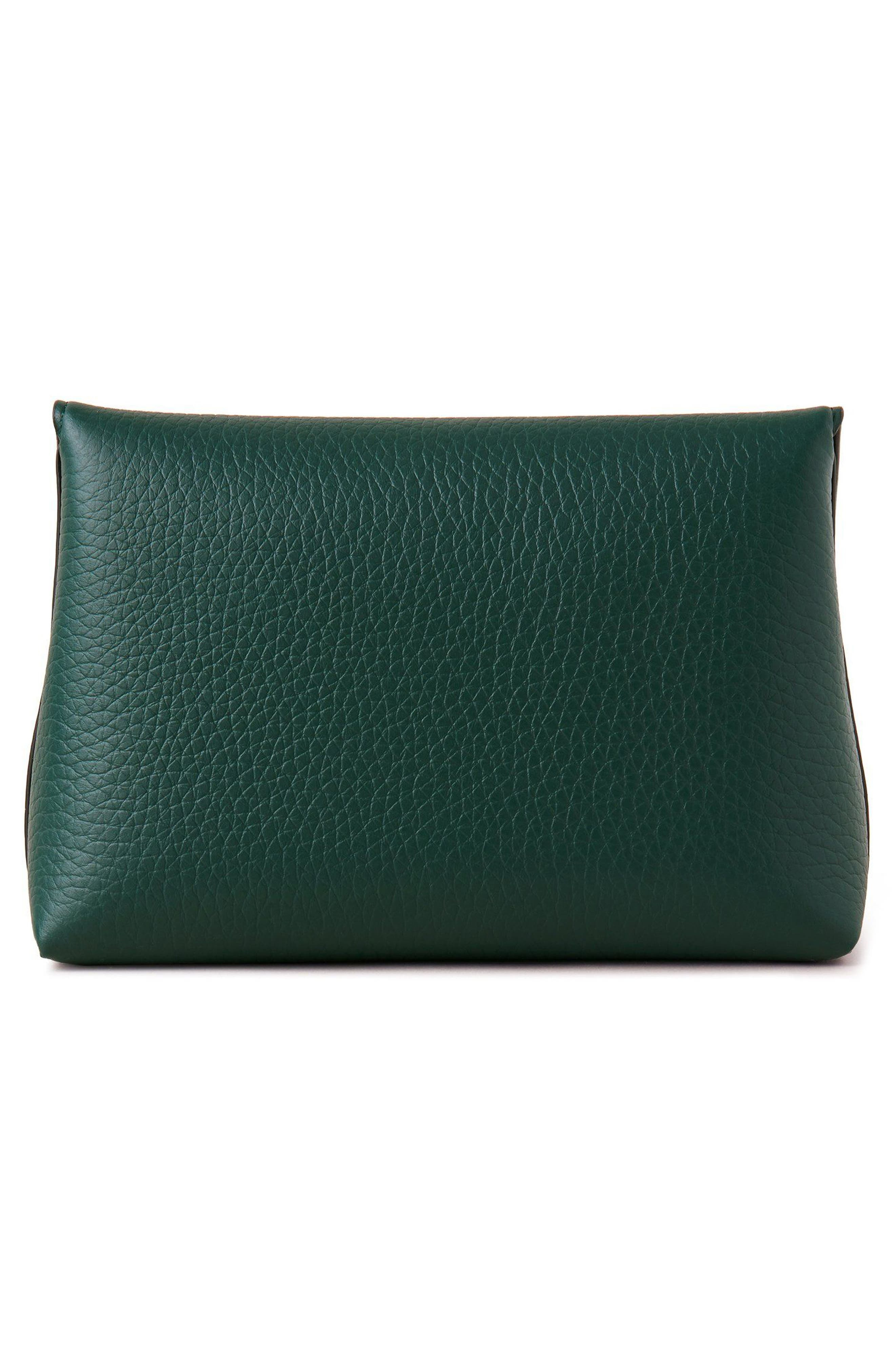 Darley Leather Cosmetics Pouch in  Green - 2