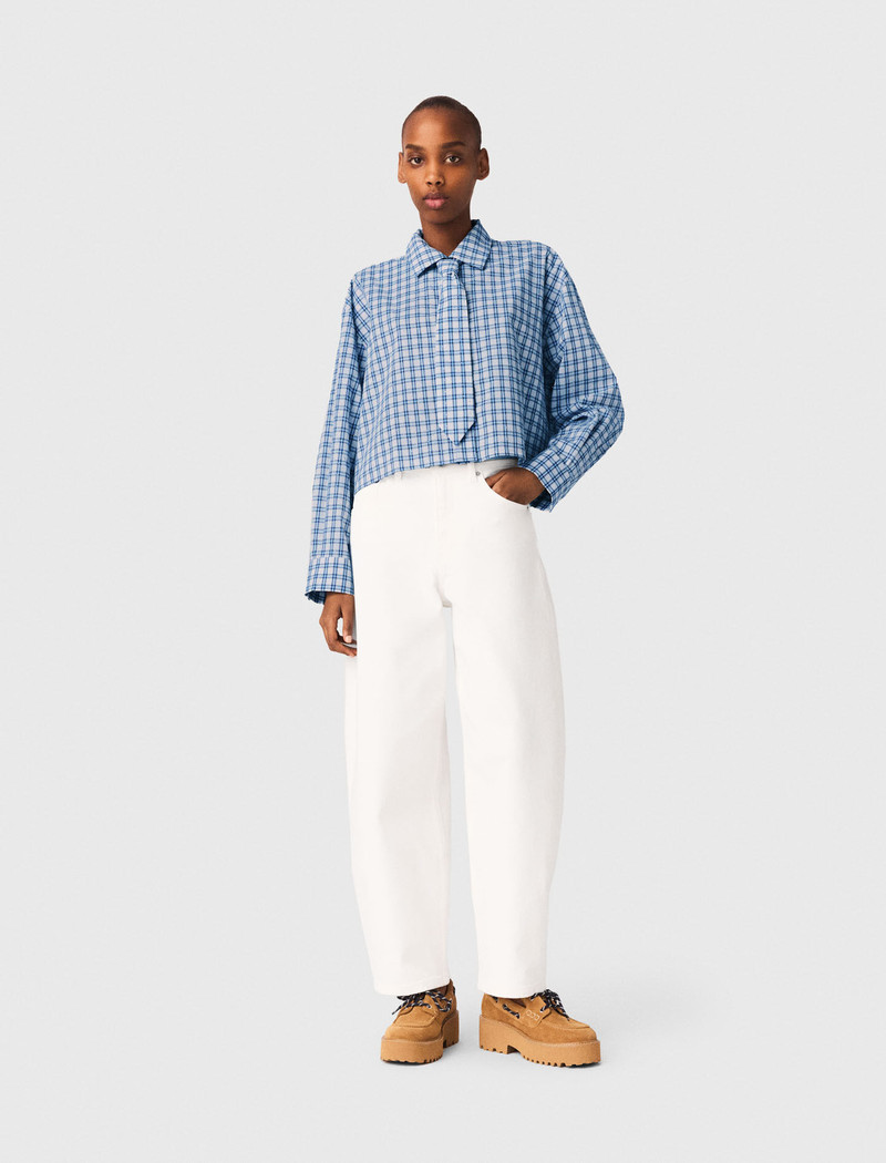 maje Rhinestone shirt with removable tie outlook