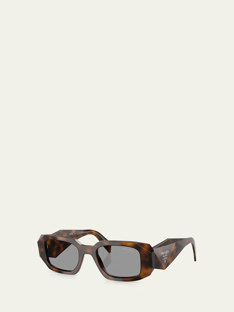 Prada Acetate Rectangular Sunglasses outlook