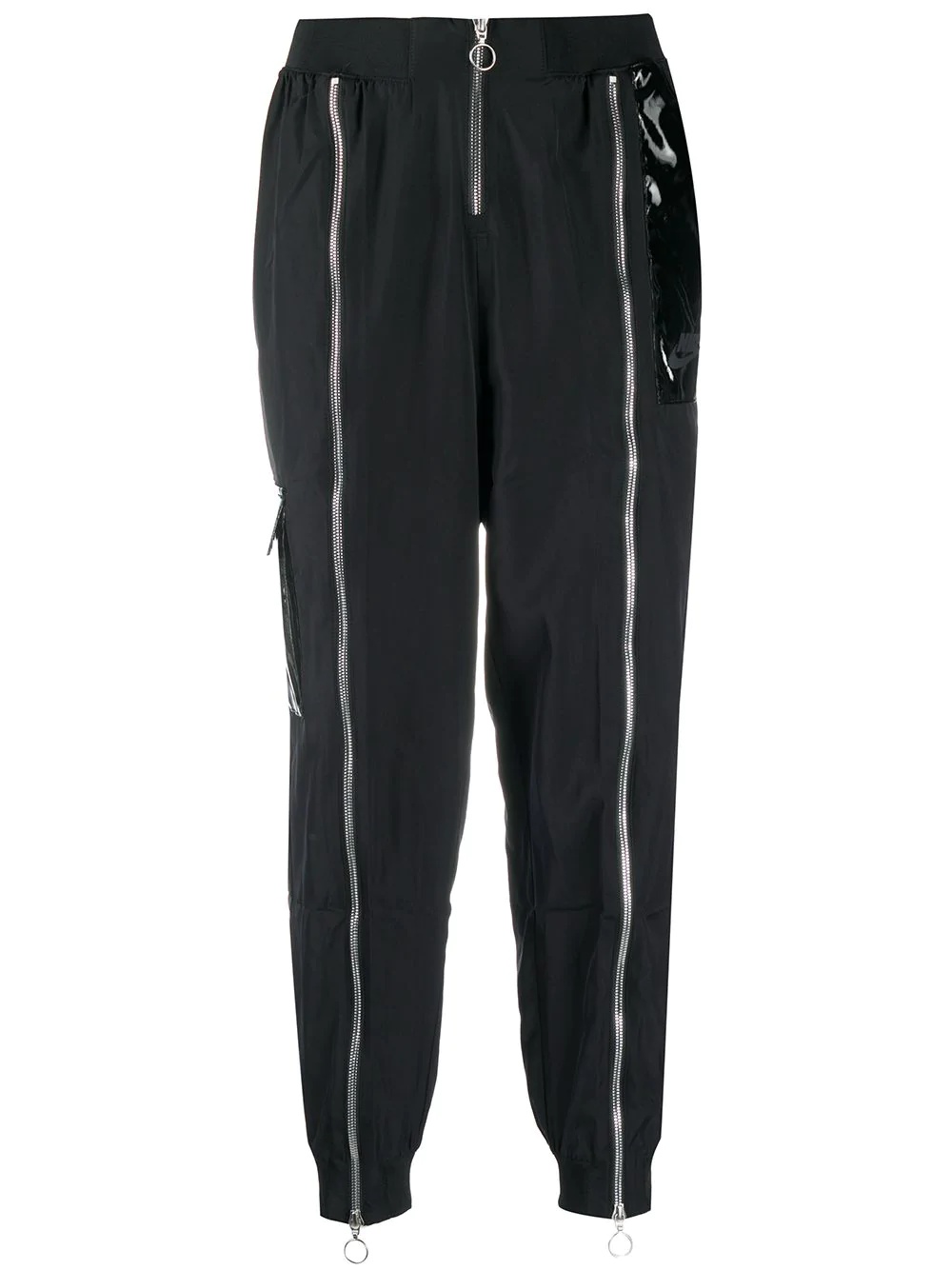 zip detail track pants - 1