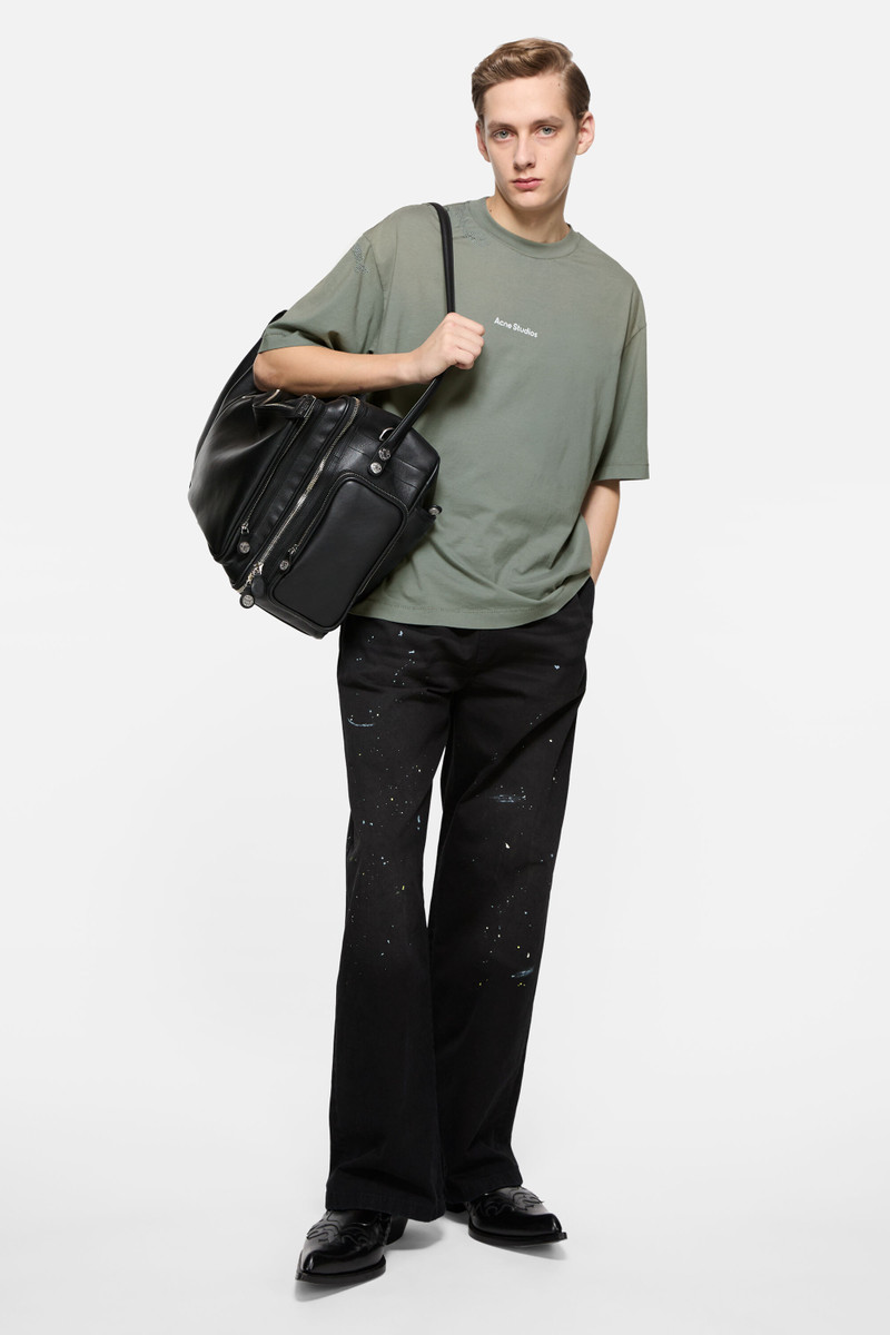 Acne Studios Mended logo t-shirt - Slate grey outlook