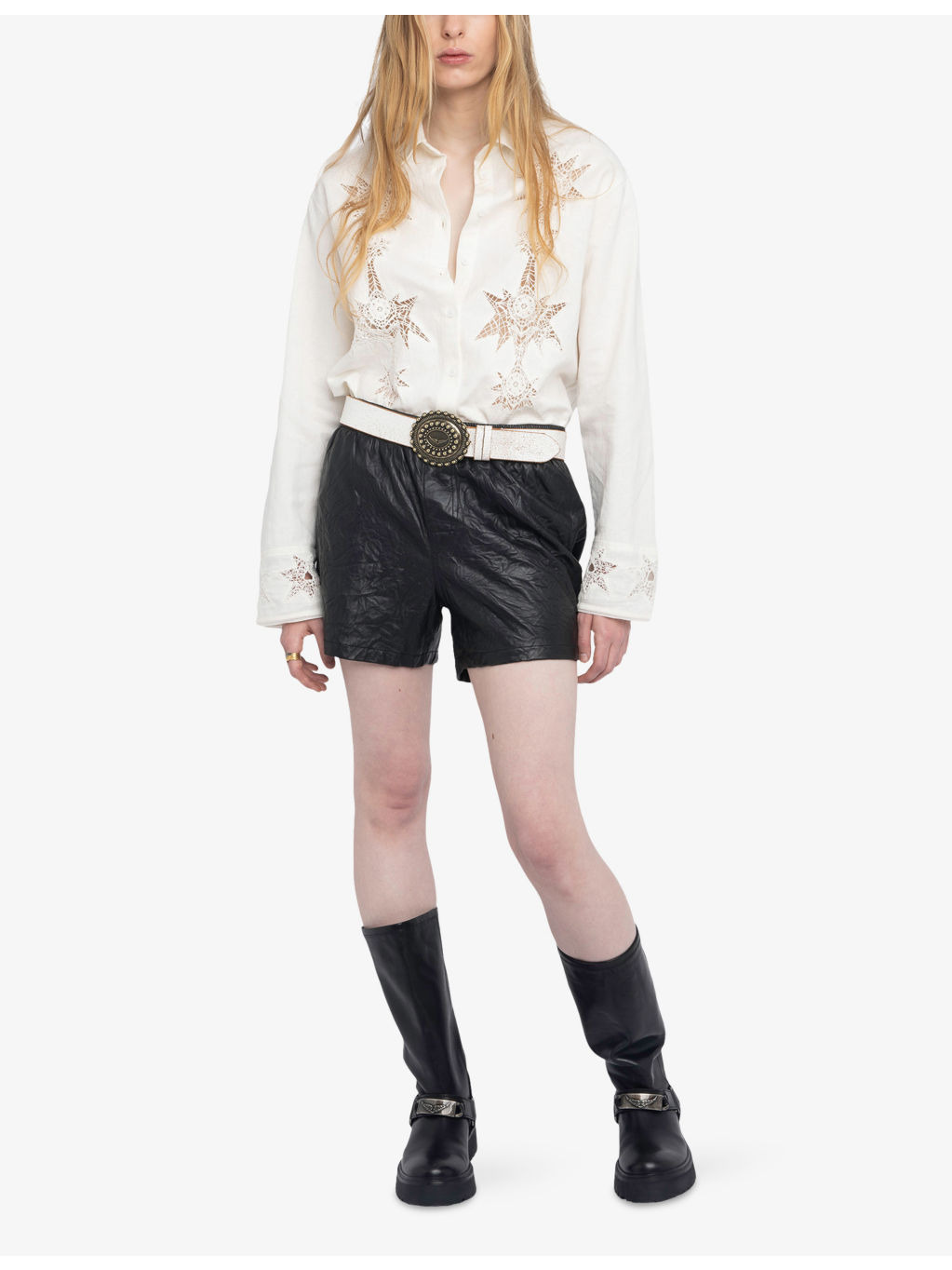 Morning Embroidered-Lace Linen and Cotton-Blend Shirt - 2