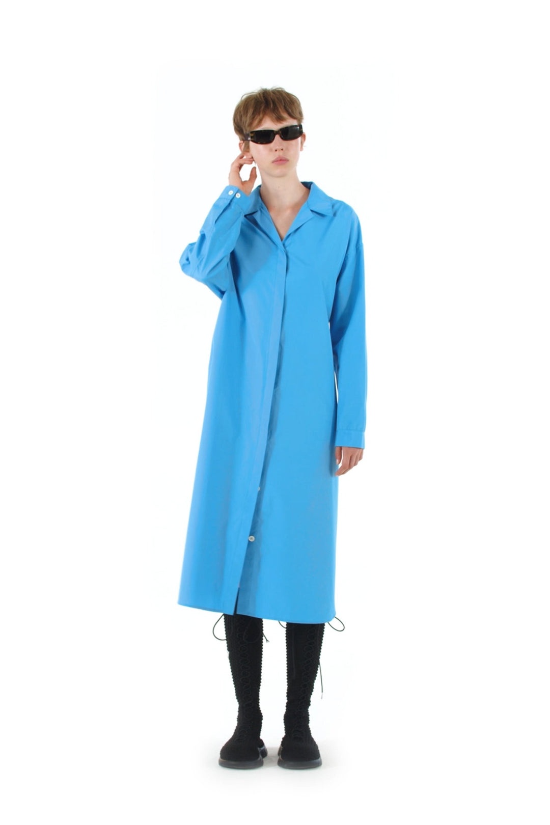 WRAPPED DRESS / light blue - 3