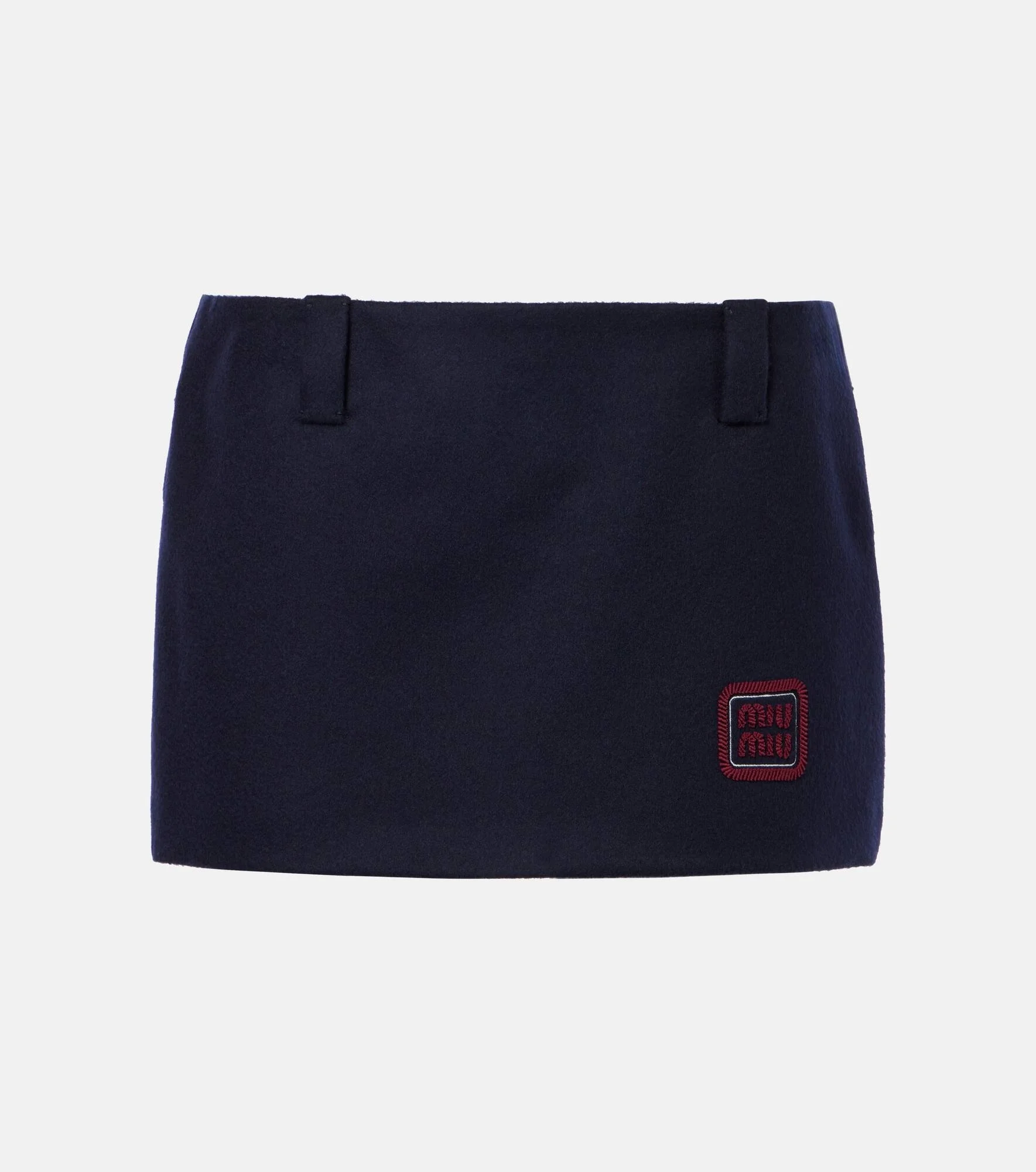 Wool and cashmere velour miniskirt - 1