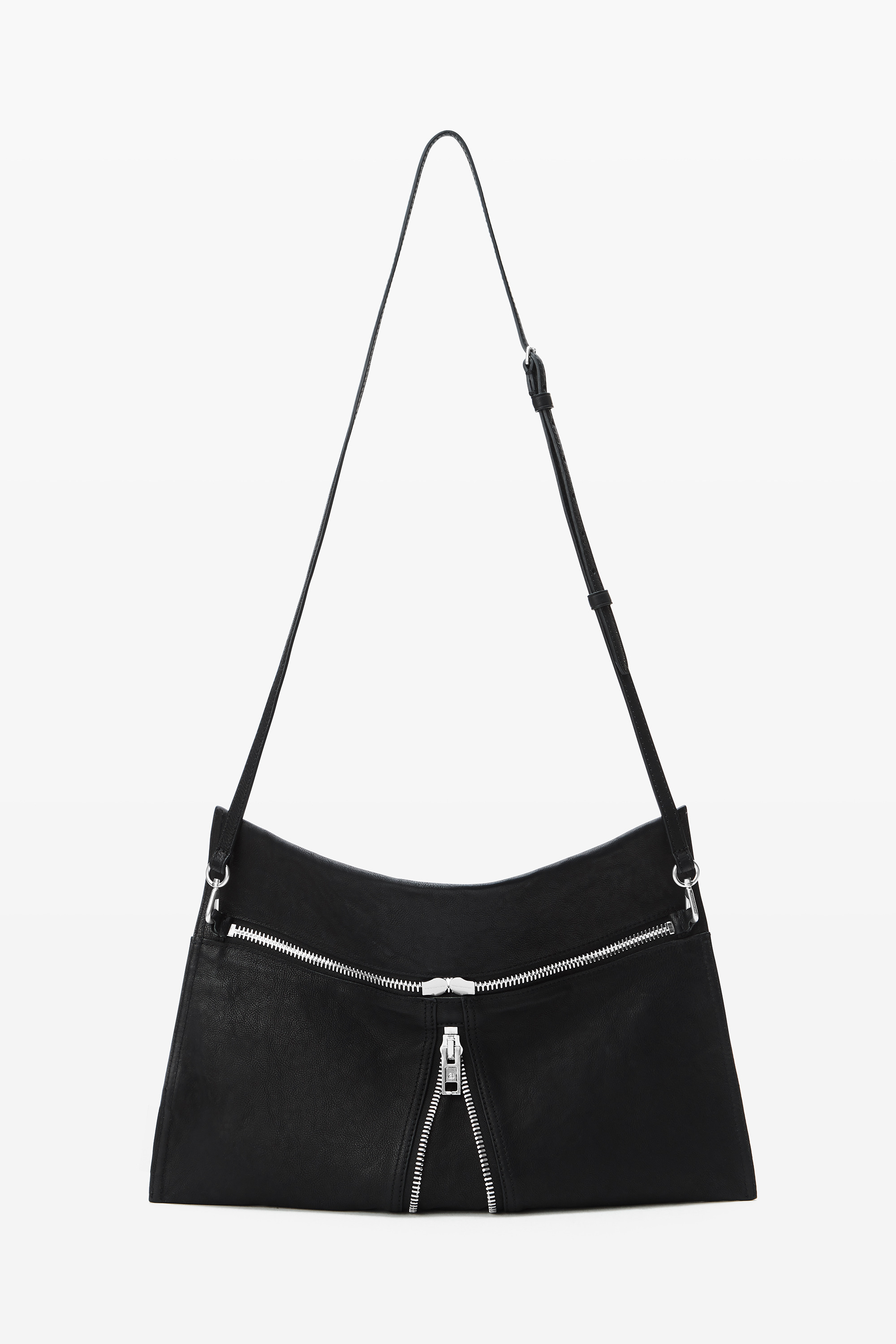 Black Medium Calfskin Geo Bag - 6
