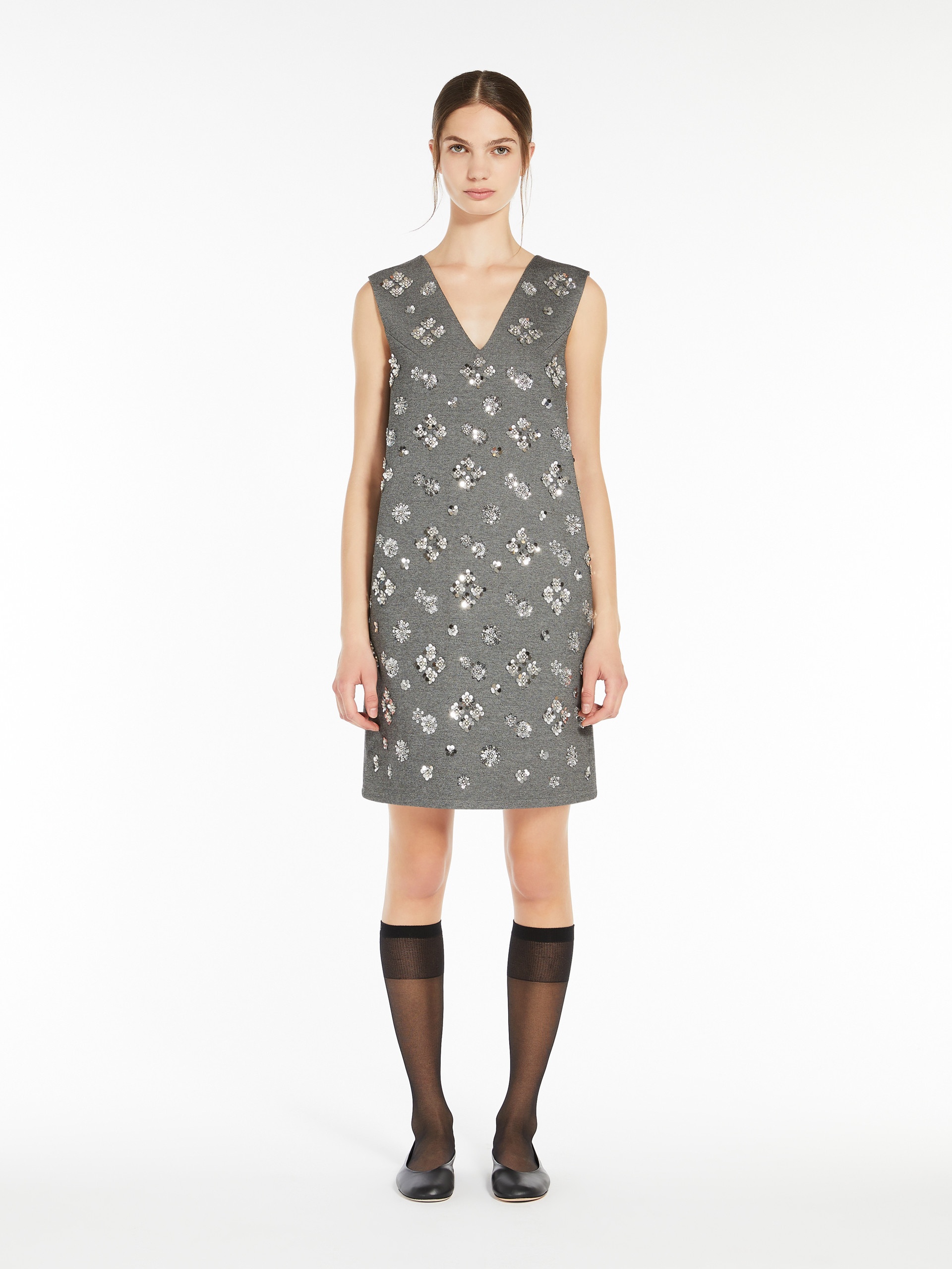 HOT Sequinned jersey dress - 3
