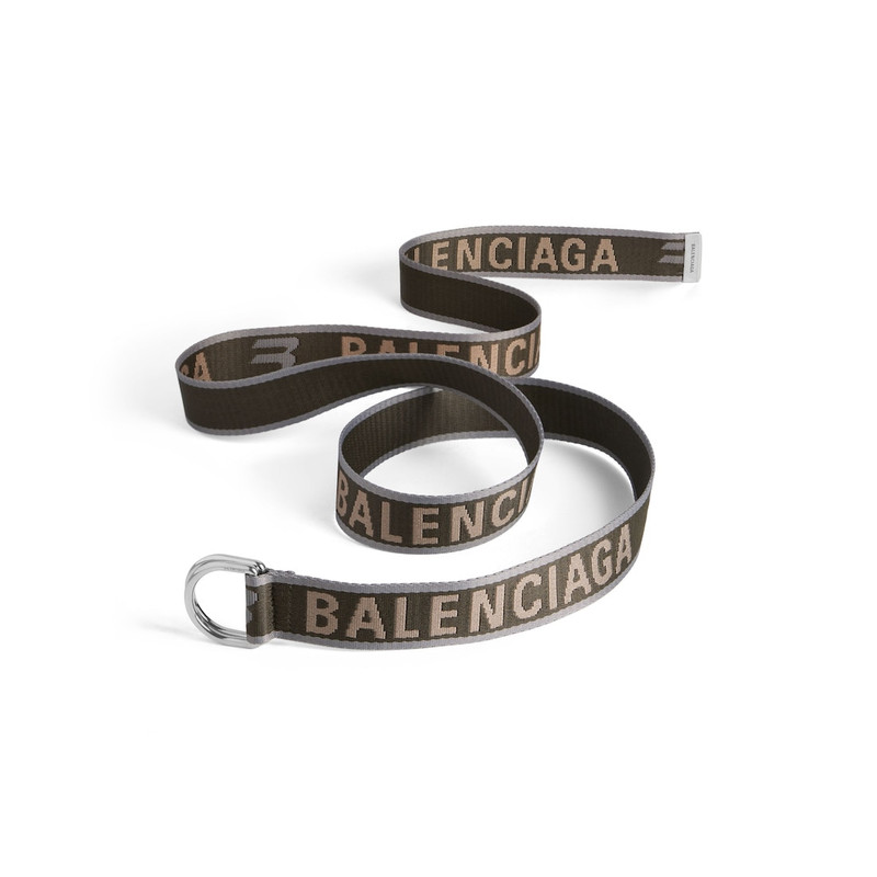 BALENCIAGA Men's D Ring Belt in Dark Green outlook