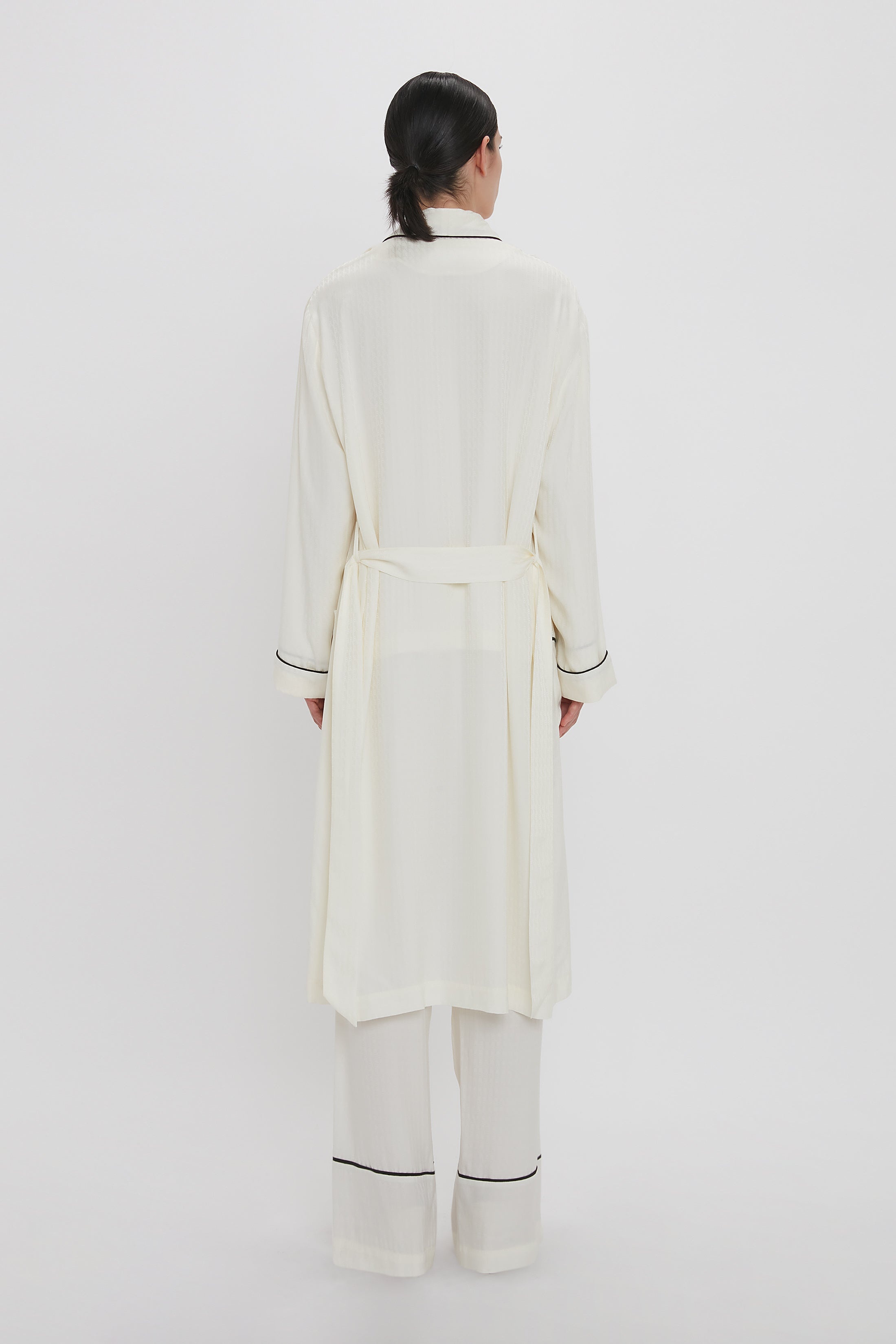 Pyjama Robe In Ivory Monogram - 4