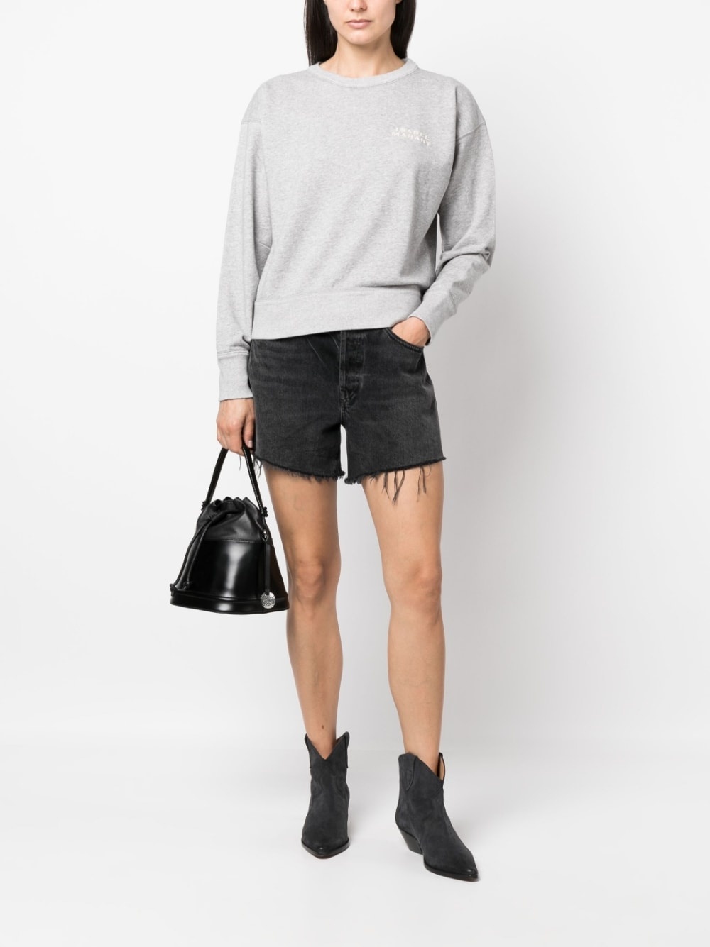 embroidered-logo crew-neck sweatshirt - 2