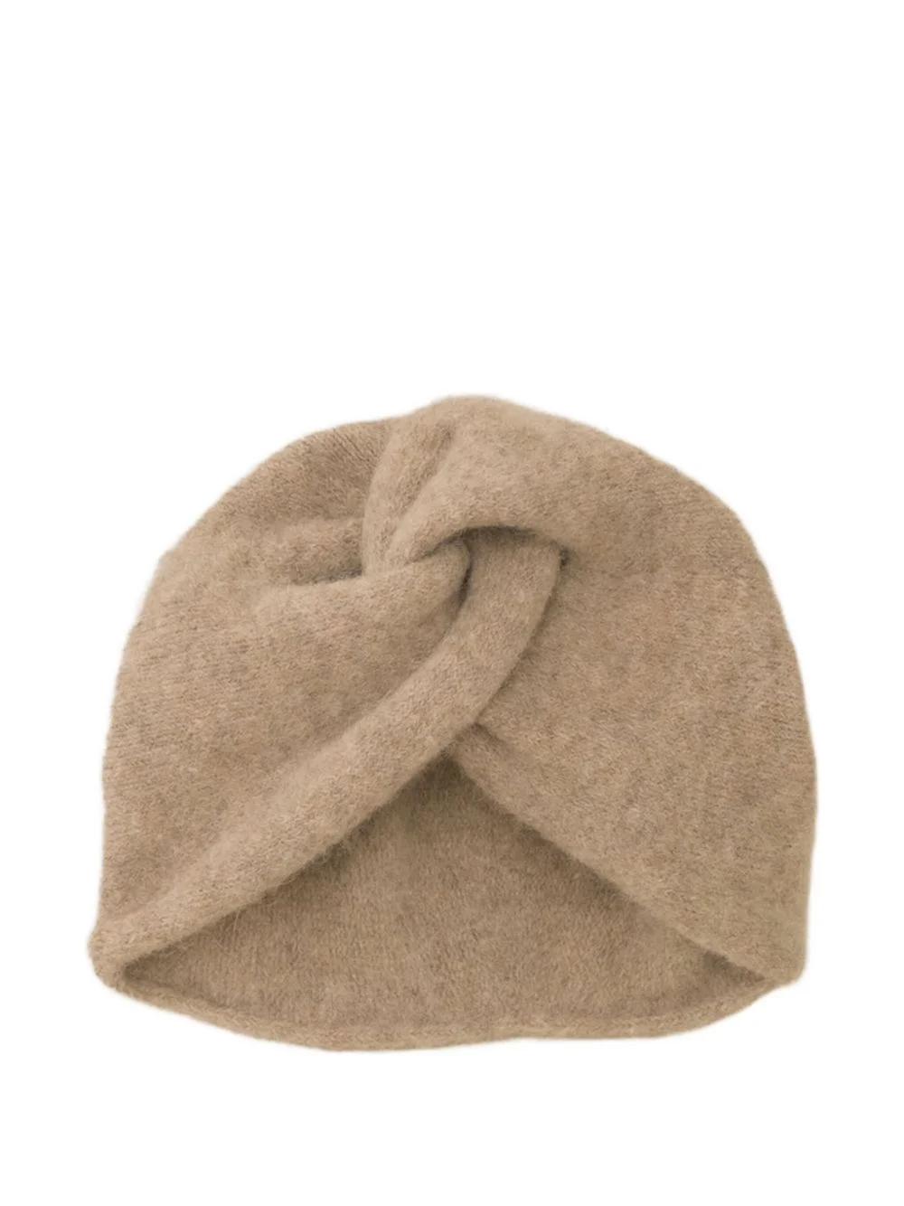 knot-detail beanie hat - 1