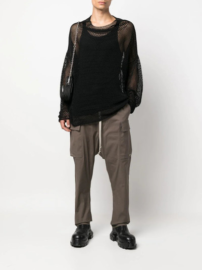 Rick Owens organic drop-crotch track pants outlook