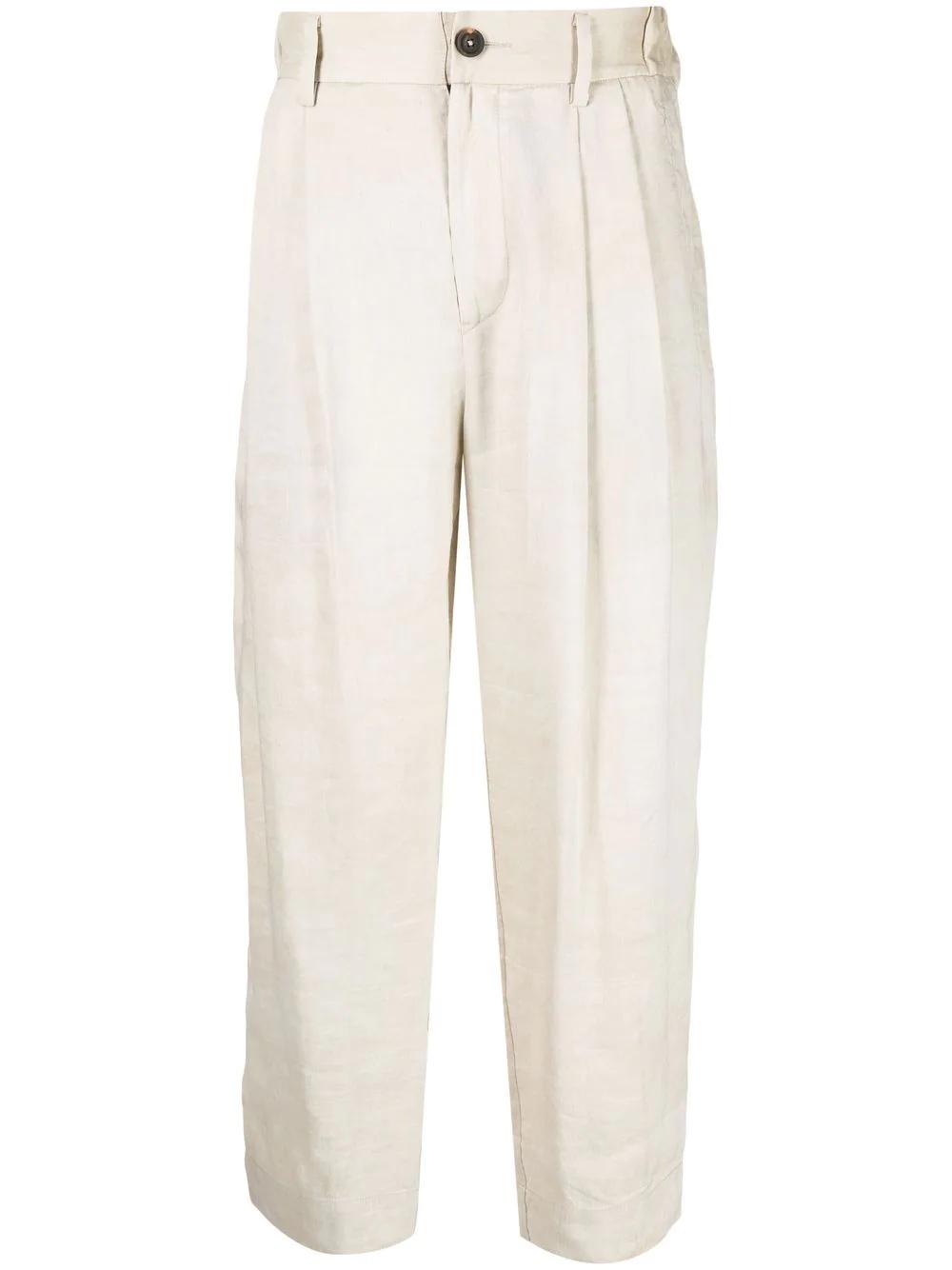 cropped tapered-leg trousers - 1