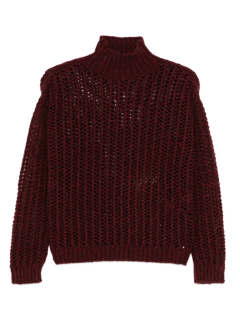 Quaglia openwork high-neck sweater 1