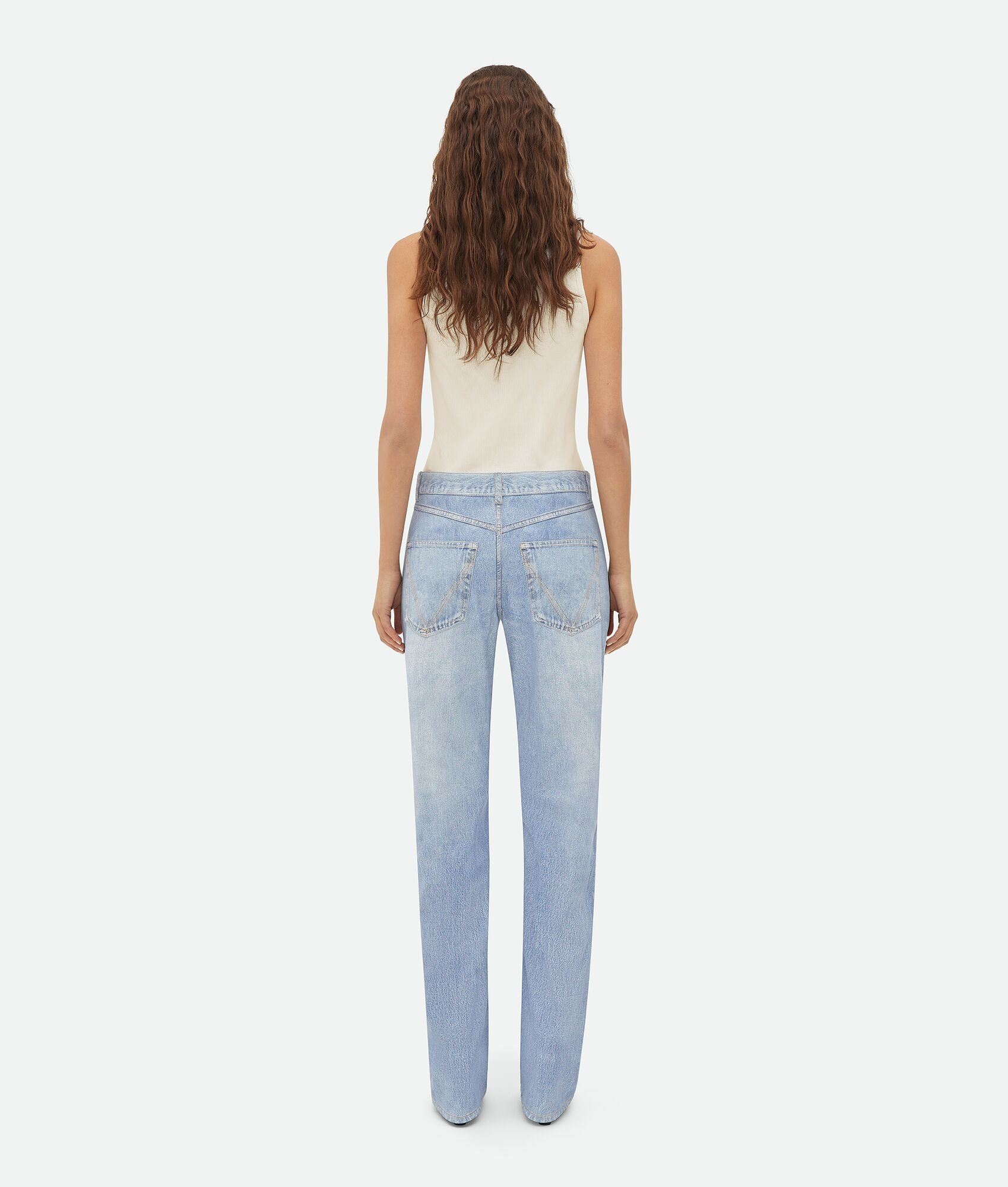 Printed Leather Boyfriend Fit Denim - 3