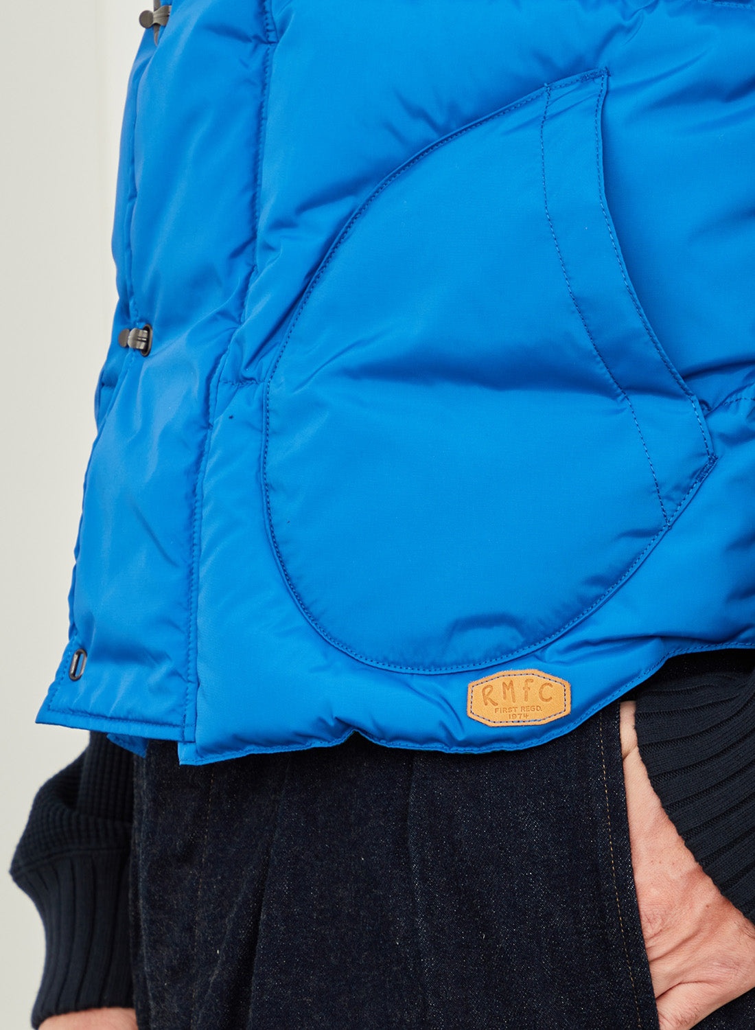 Rocky Mountain Featherbed x Nigel Cabourn Down Vest Clip in Blue - 4