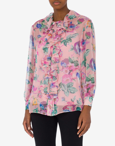 Moschino FLOWERS PRINT CHIFFON SHIRT outlook