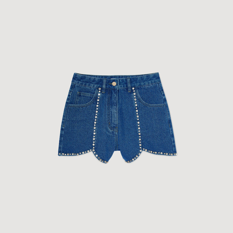 RHINESTONE DENIM SHORTS 1