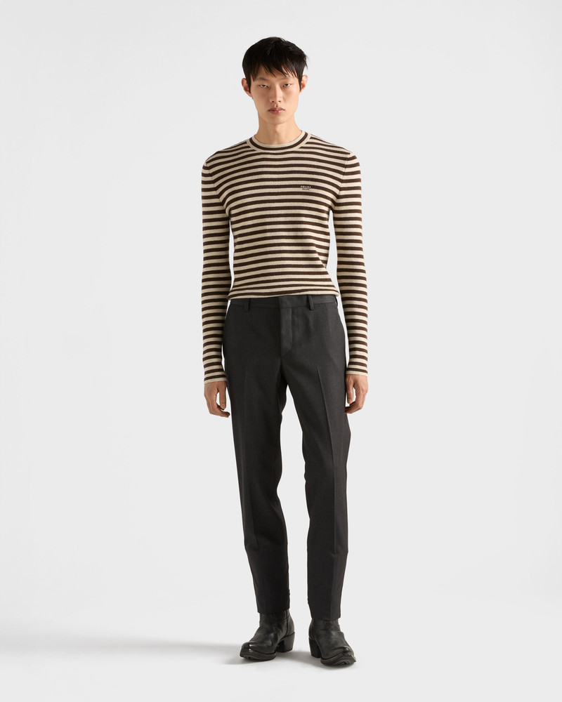 Prada Superfine wool crew-neck sweater outlook