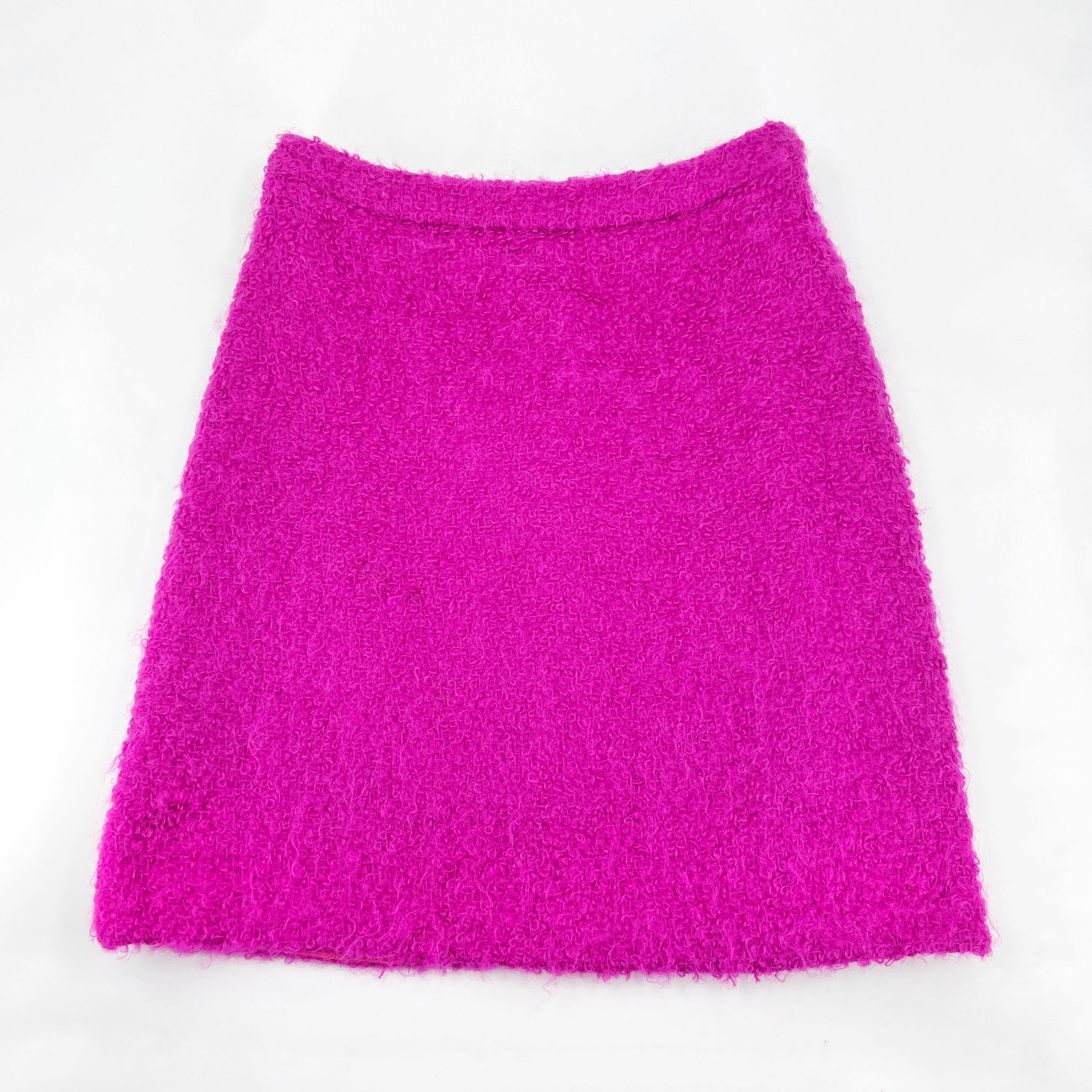 Christian Dior Fall 1997 John Galliano Fuschia Mohair Bar Jacket Skirt Suit - 16