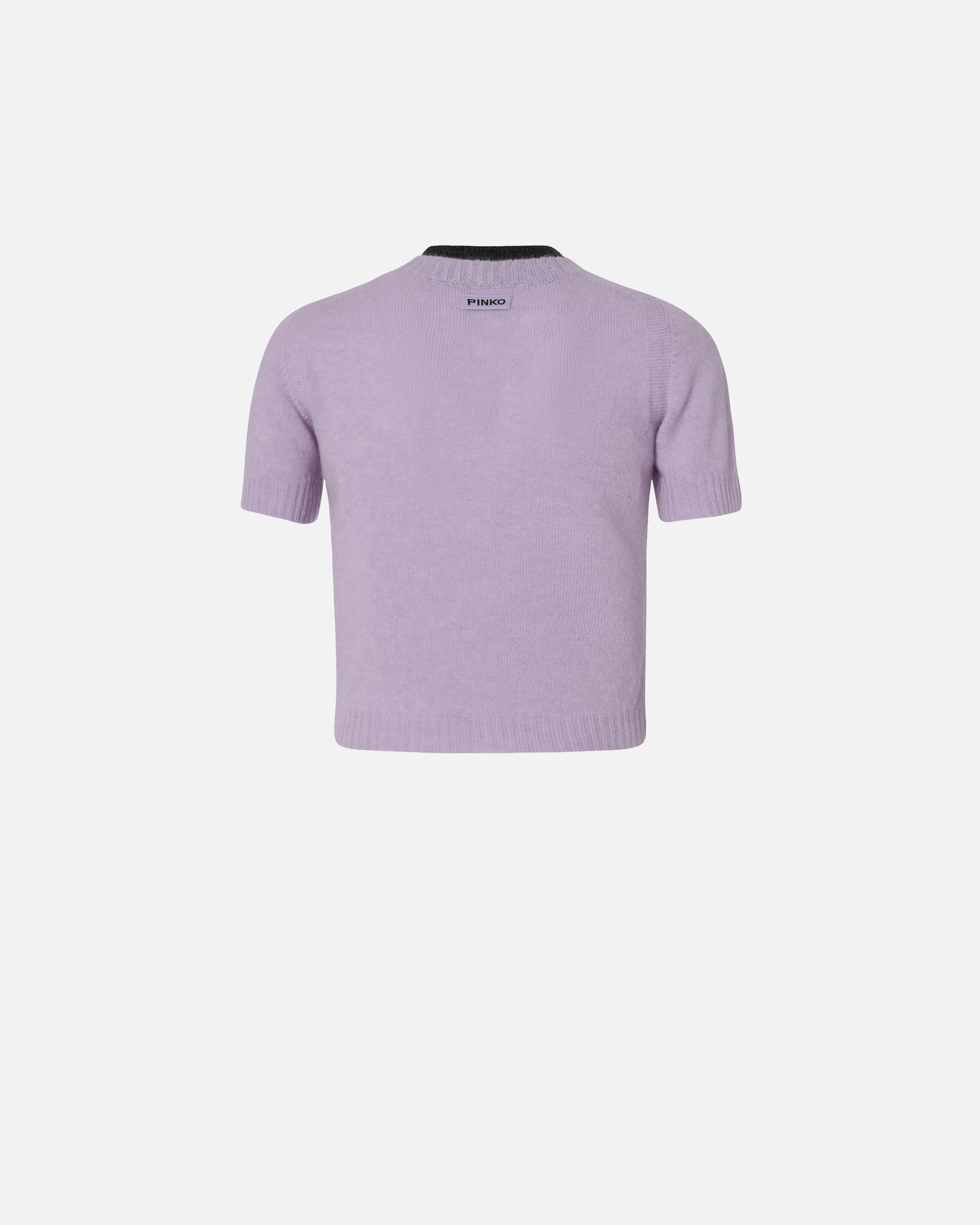 SHORT SWEATER WITH CONTRASTING EDGING - 6