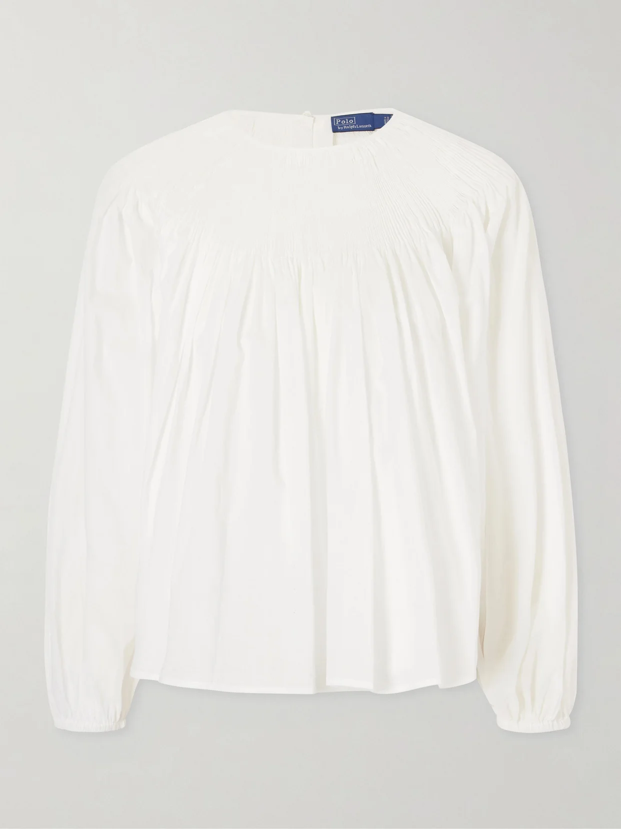 Ruched Cotton-poplin Blouse - 1