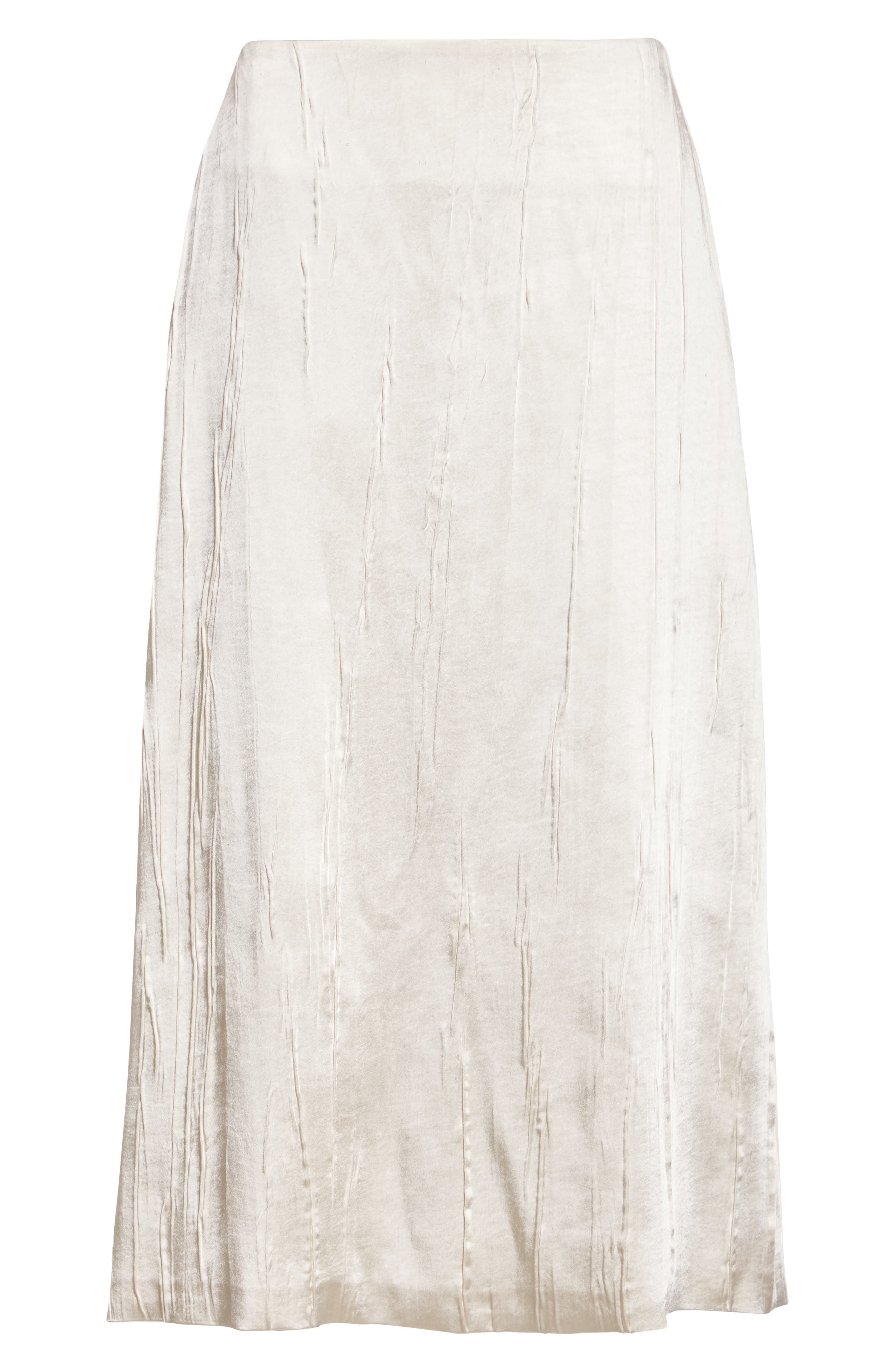 Brandon Maxwell The Tierney Satin Midi Skirt in Ivory at Nordstrom - 6