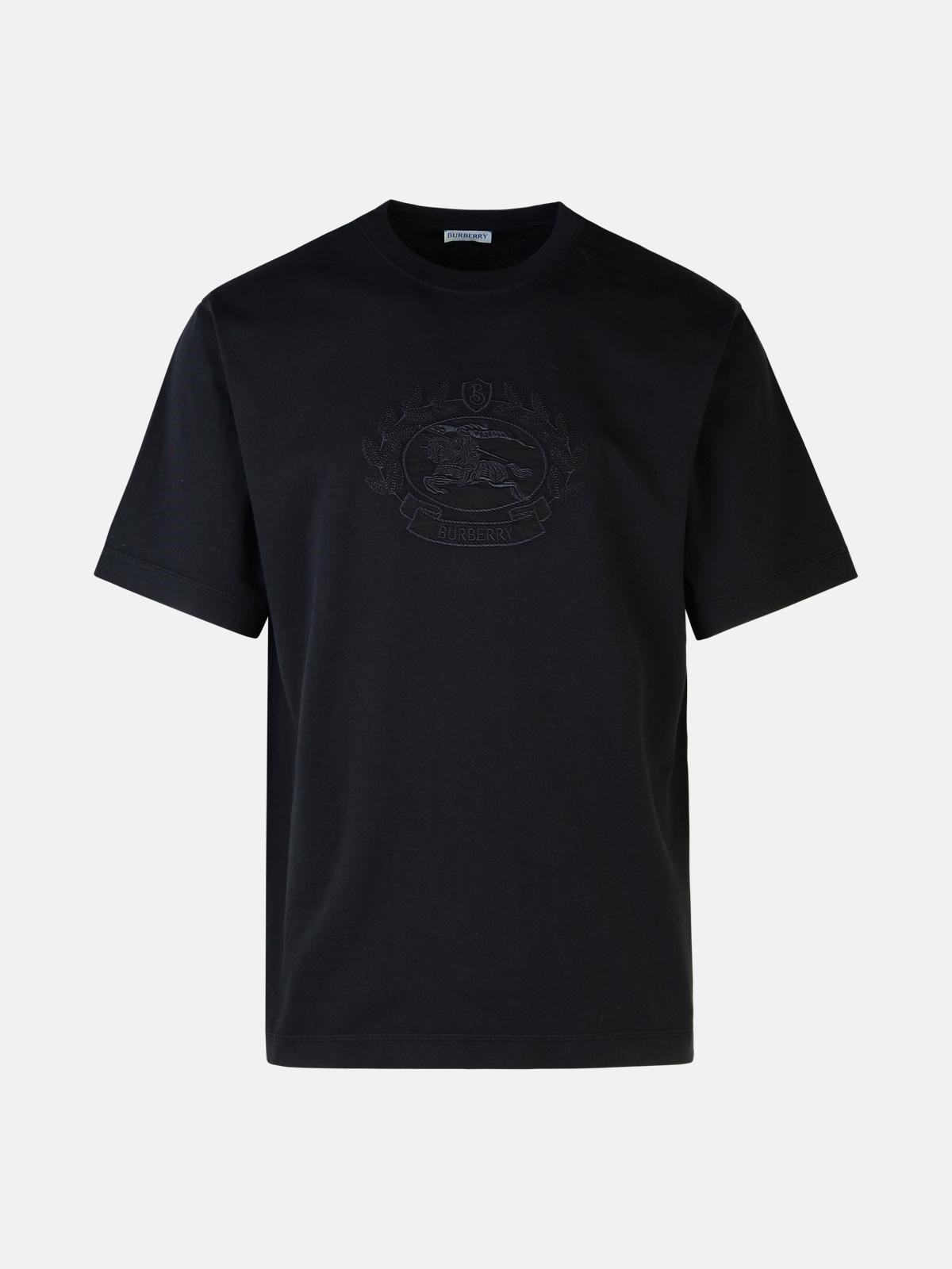 BLACK COTTON T-SHIRT - 1