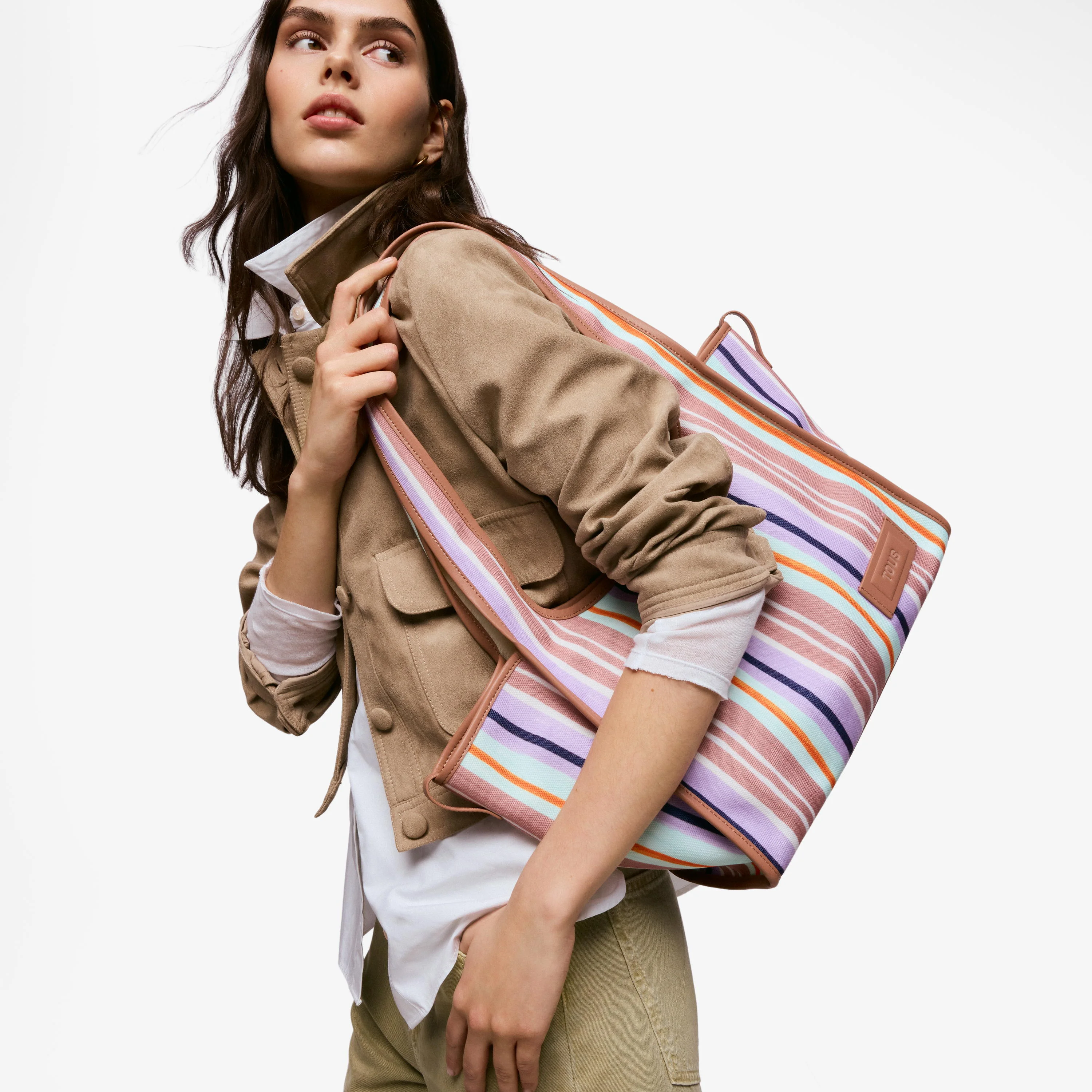 Large brown Shopping bag TOUS Summer Holidays Canvas - 1