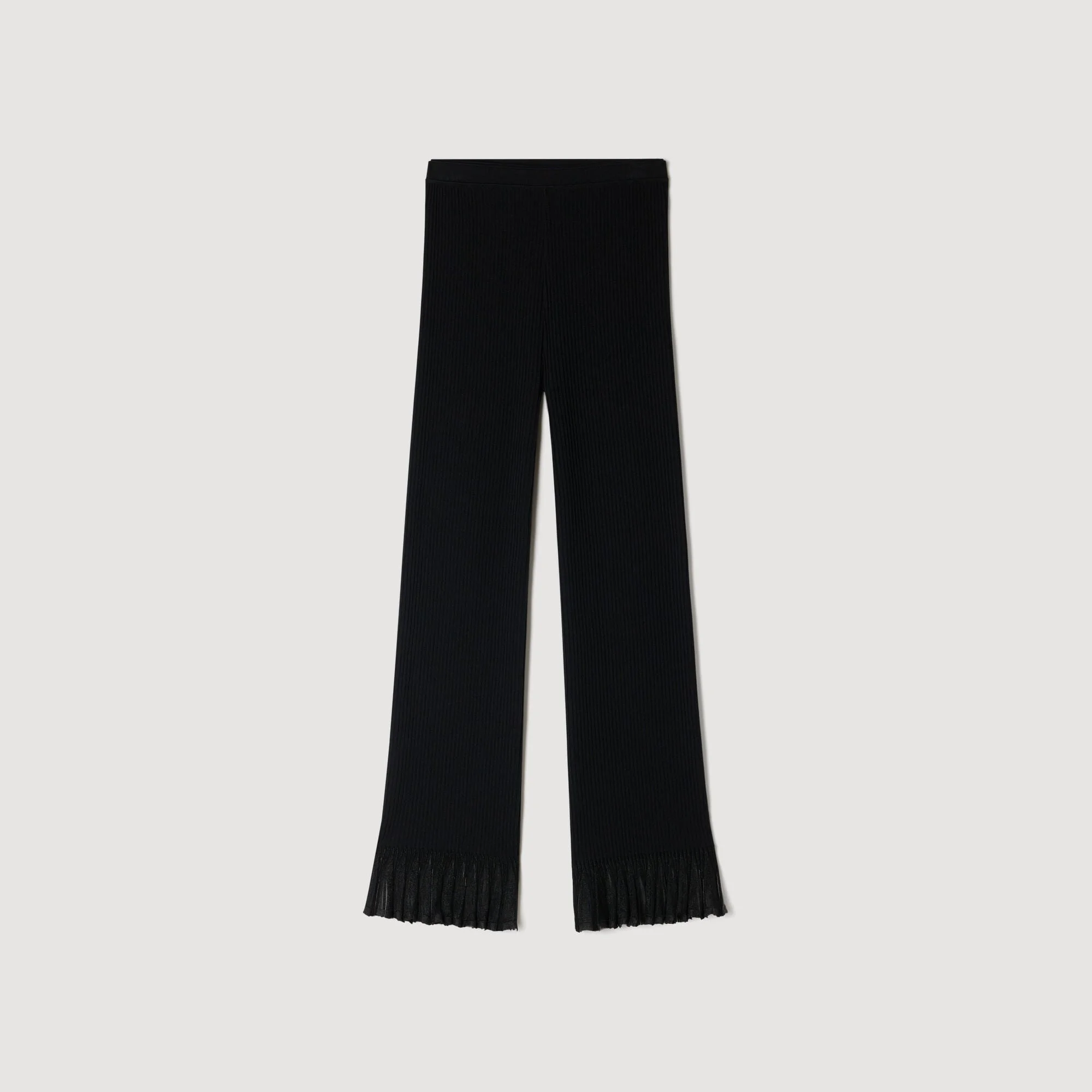 RUFFLED KNIT TROUSERS - 1