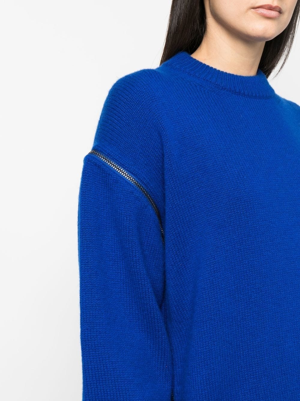 zip-shoulder cashmere jumper - 5