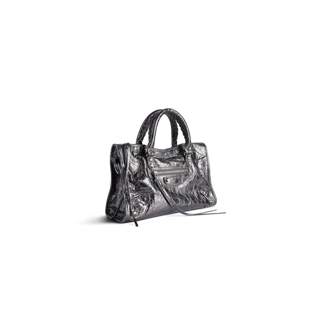 Women's Le City Small Bag Metallized in Grey - 2