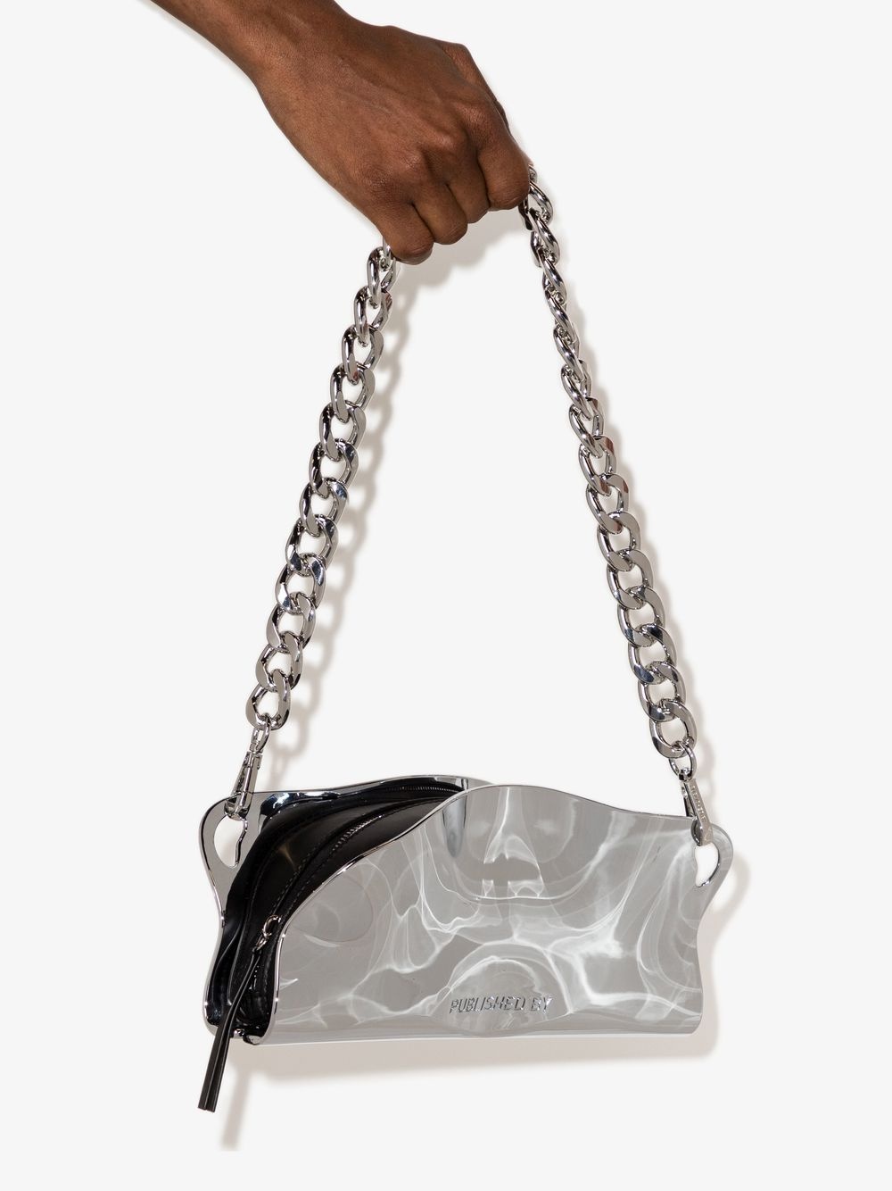 Mayzie chrome shoulder bag - 4