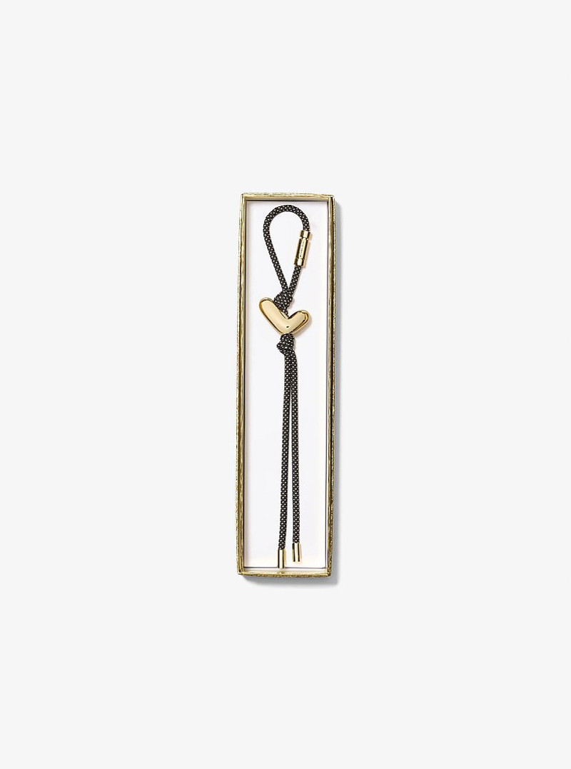 MICHAEL KORS Initial Gold-Tone and Speckled Cord Bag Charm outlook